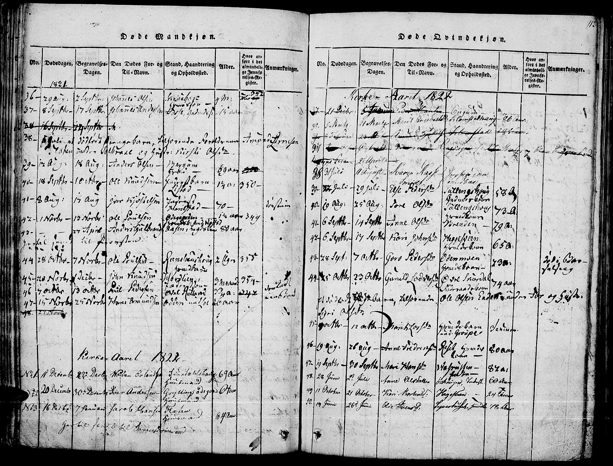 Fron prestekontor, AV/SAH-PREST-078/H/Ha/Haa/L0002: Parish register (official) no. 2, 1816-1827, p. 112