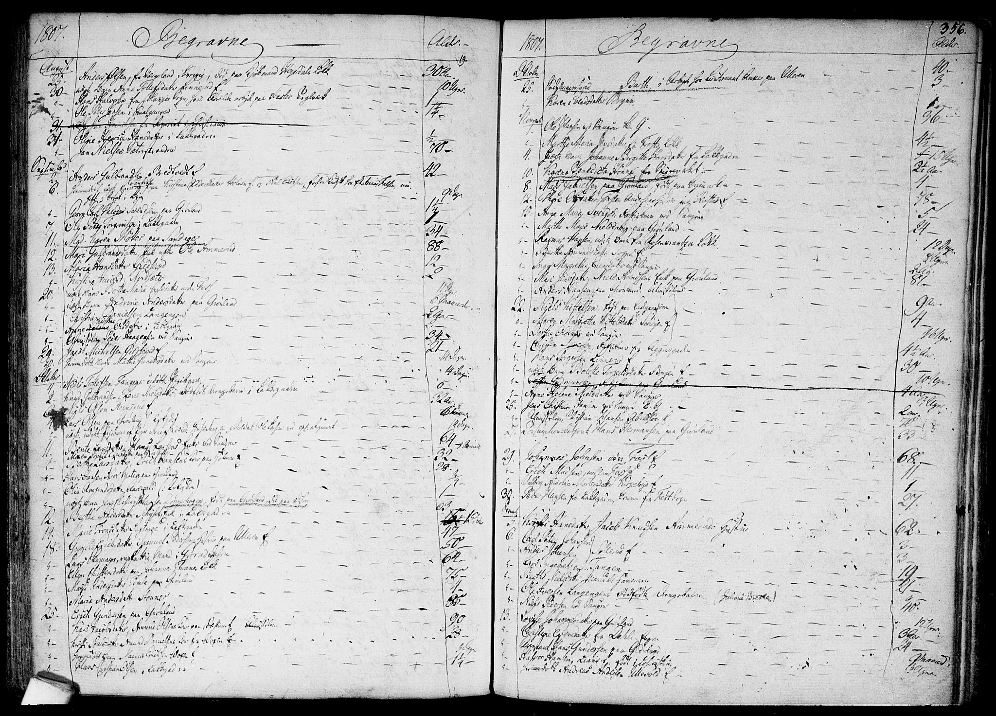 Aker prestekontor kirkebøker, SAO/A-10861/F/L0010: Parish register (official) no. 10, 1786-1809, p. 356