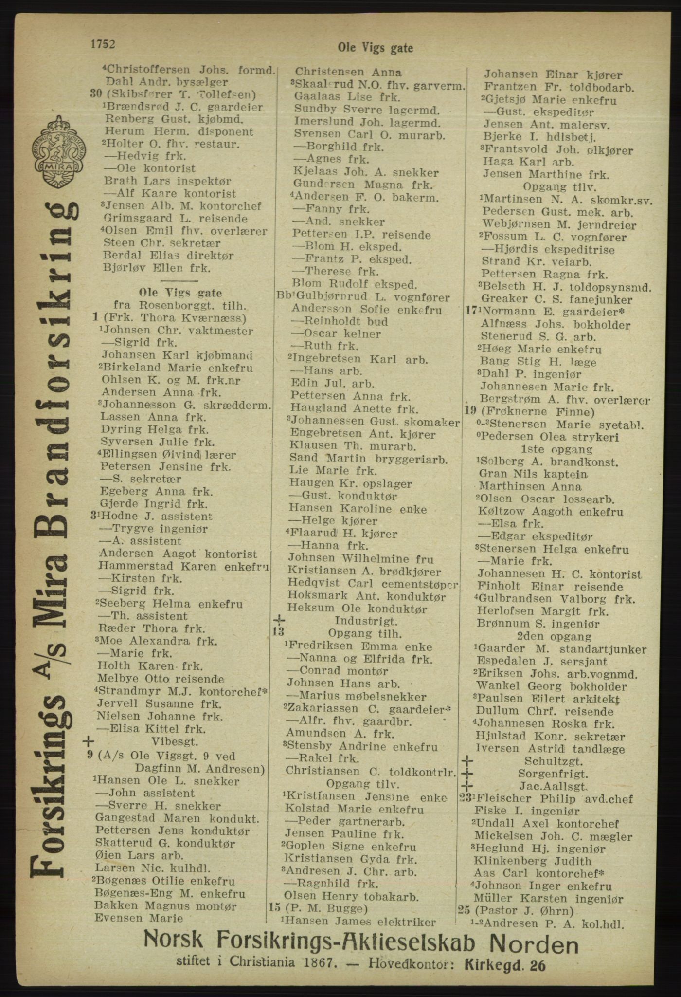 Kristiania/Oslo adressebok, PUBL/-, 1918, p. 1905