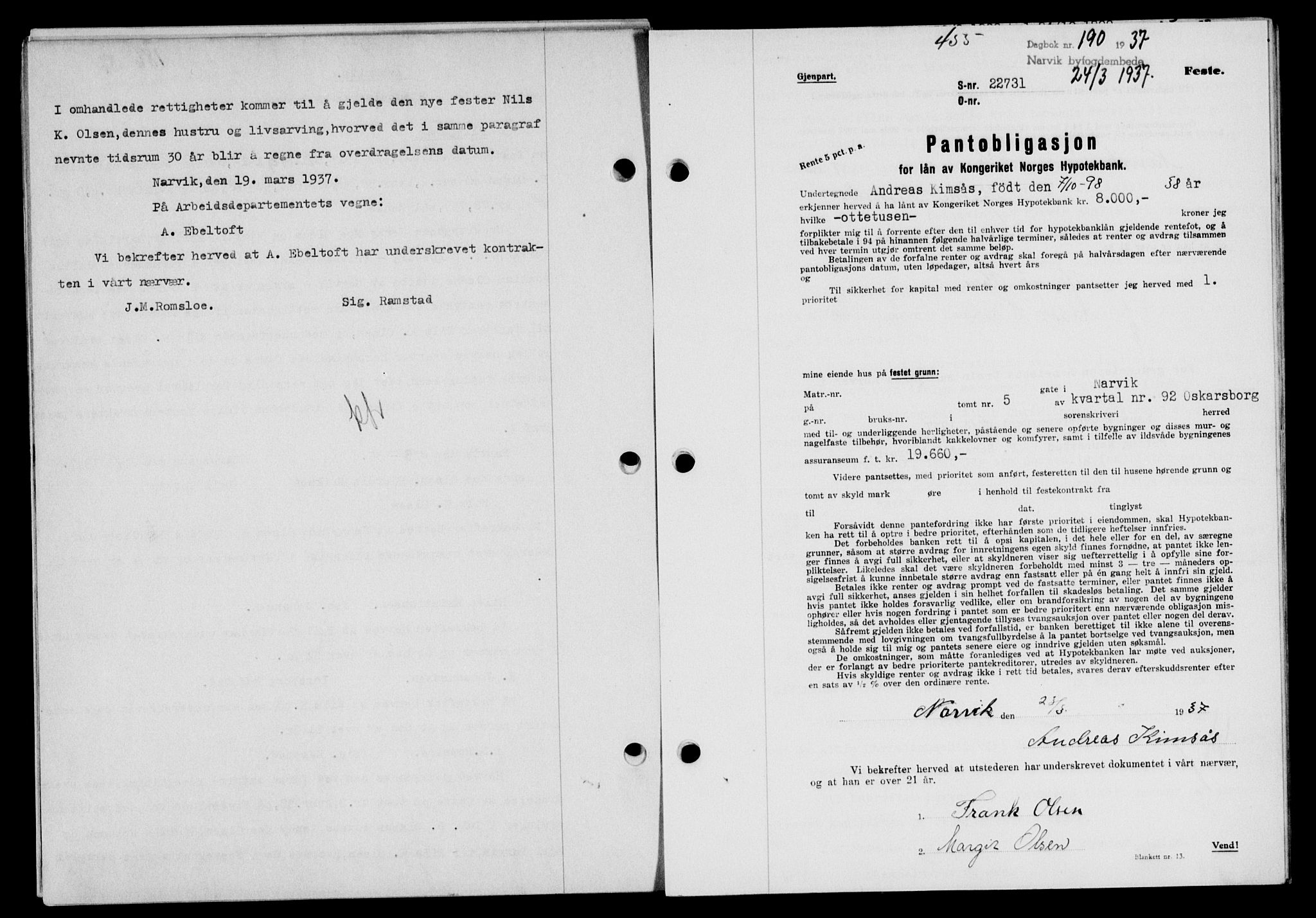 Narvik sorenskriveri, SAT/A-0002/1/2/2C/2Ca/L0011: Mortgage book no. 14, 1935-1937, Deed date: 24.03.1937