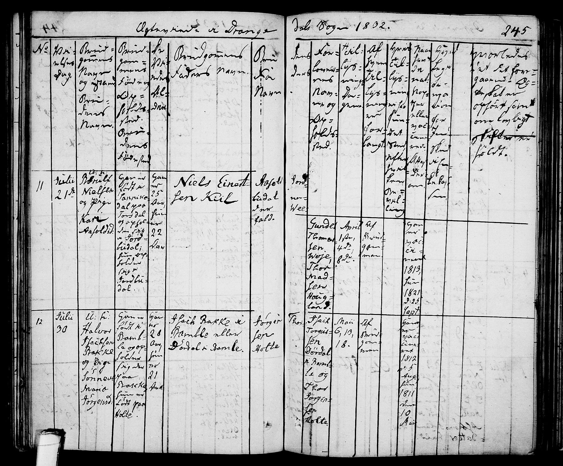 Drangedal kirkebøker, AV/SAKO-A-258/F/Fa/L0006: Parish register (official) no. 6, 1831-1837, p. 245