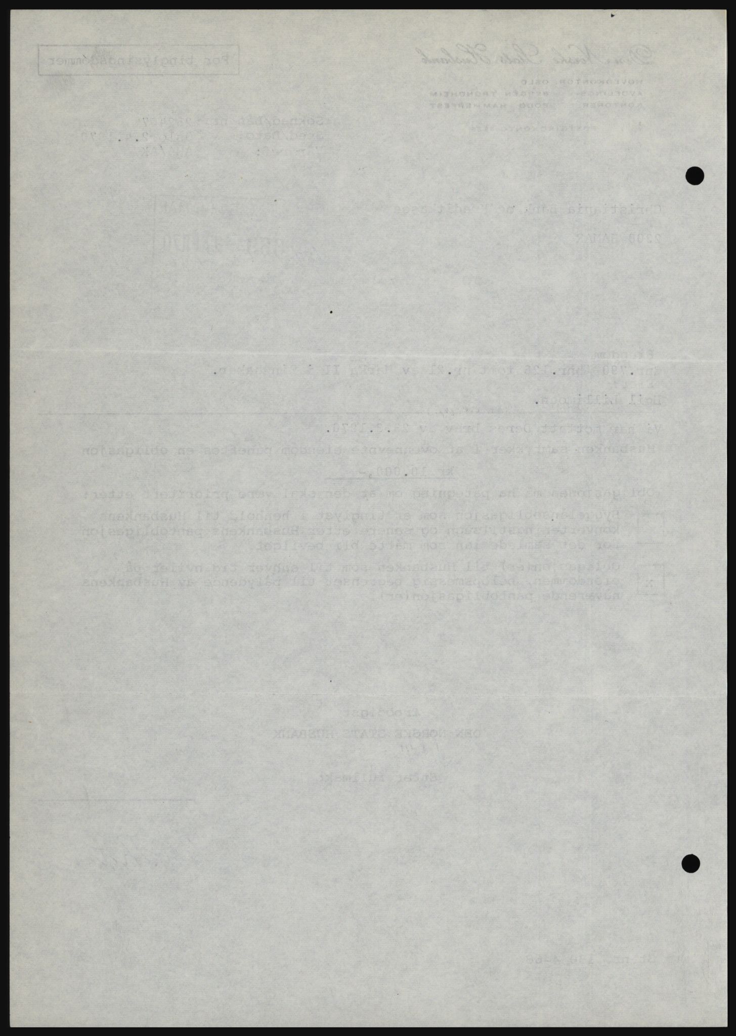 Nord-Hedmark sorenskriveri, SAH/TING-012/H/Hc/L0033: Mortgage book no. 33, 1970-1970, Diary no: : 1836/1970