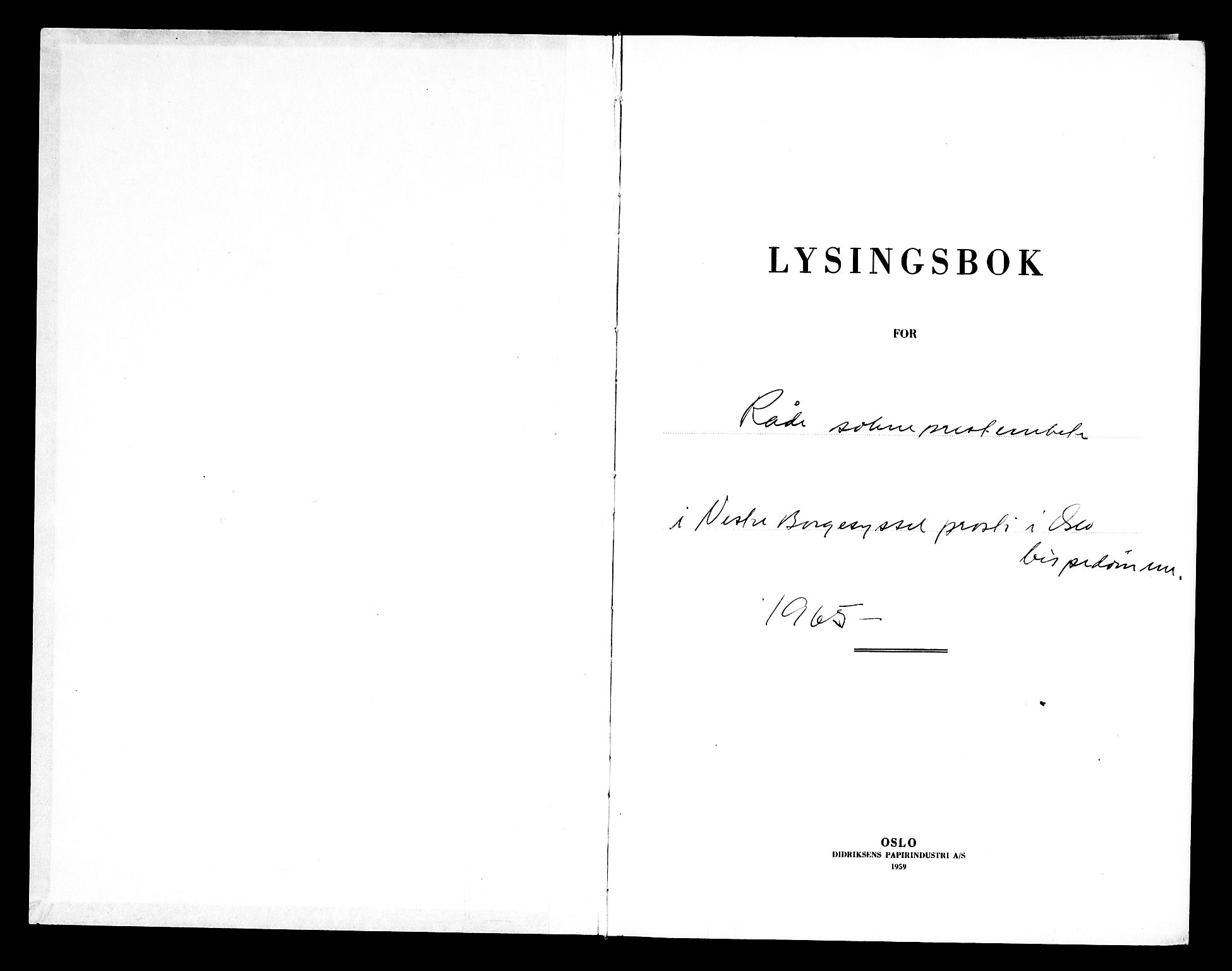 Råde prestekontor kirkebøker, AV/SAO-A-2009/H/Ha/L0002: Banns register no. 2, 1965-1969