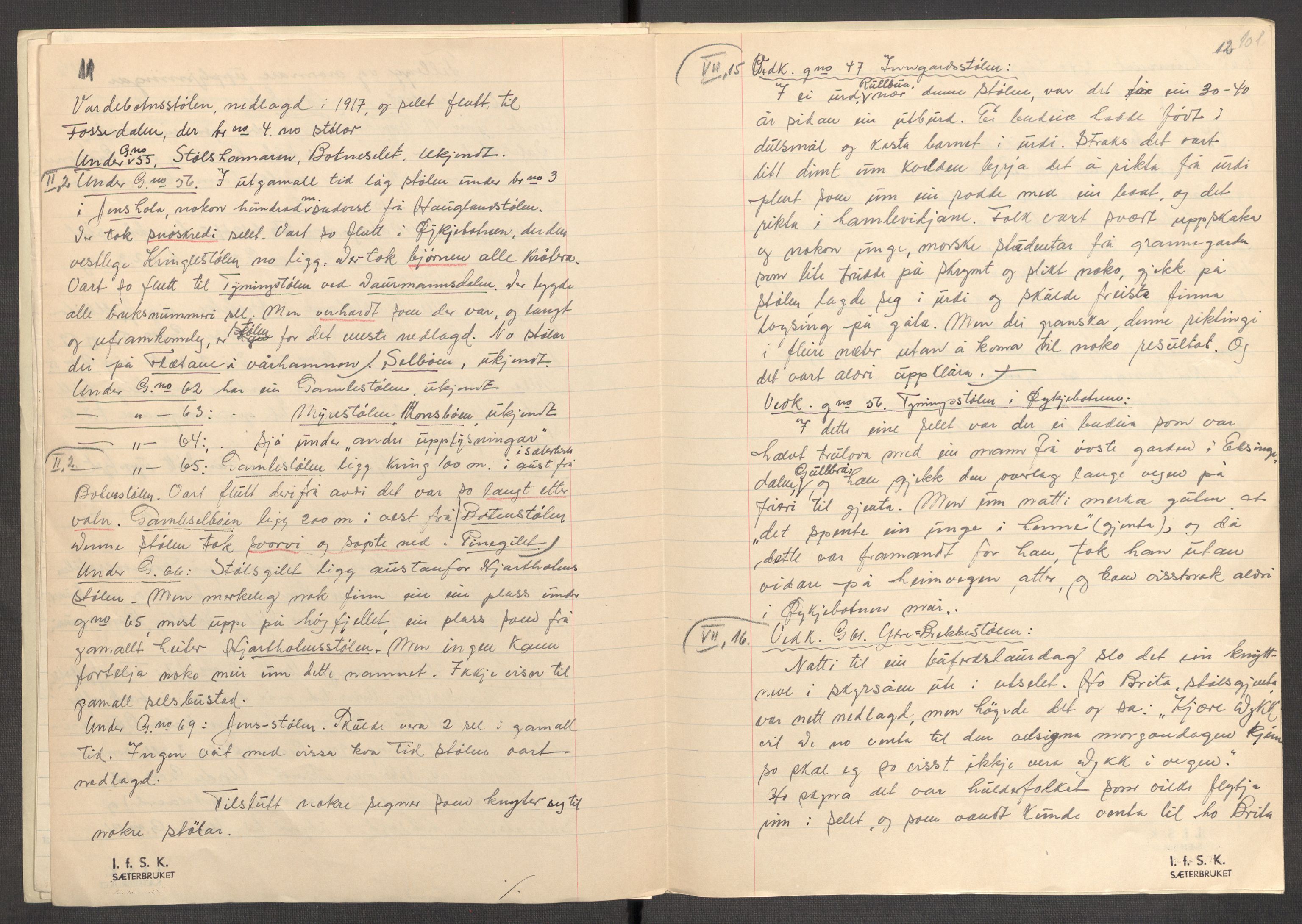 Instituttet for sammenlignende kulturforskning, AV/RA-PA-0424/F/Fc/L0011/0002: Eske B11: / Sogn og Fjordane (perm XXIX), 1934-1937, p. 101