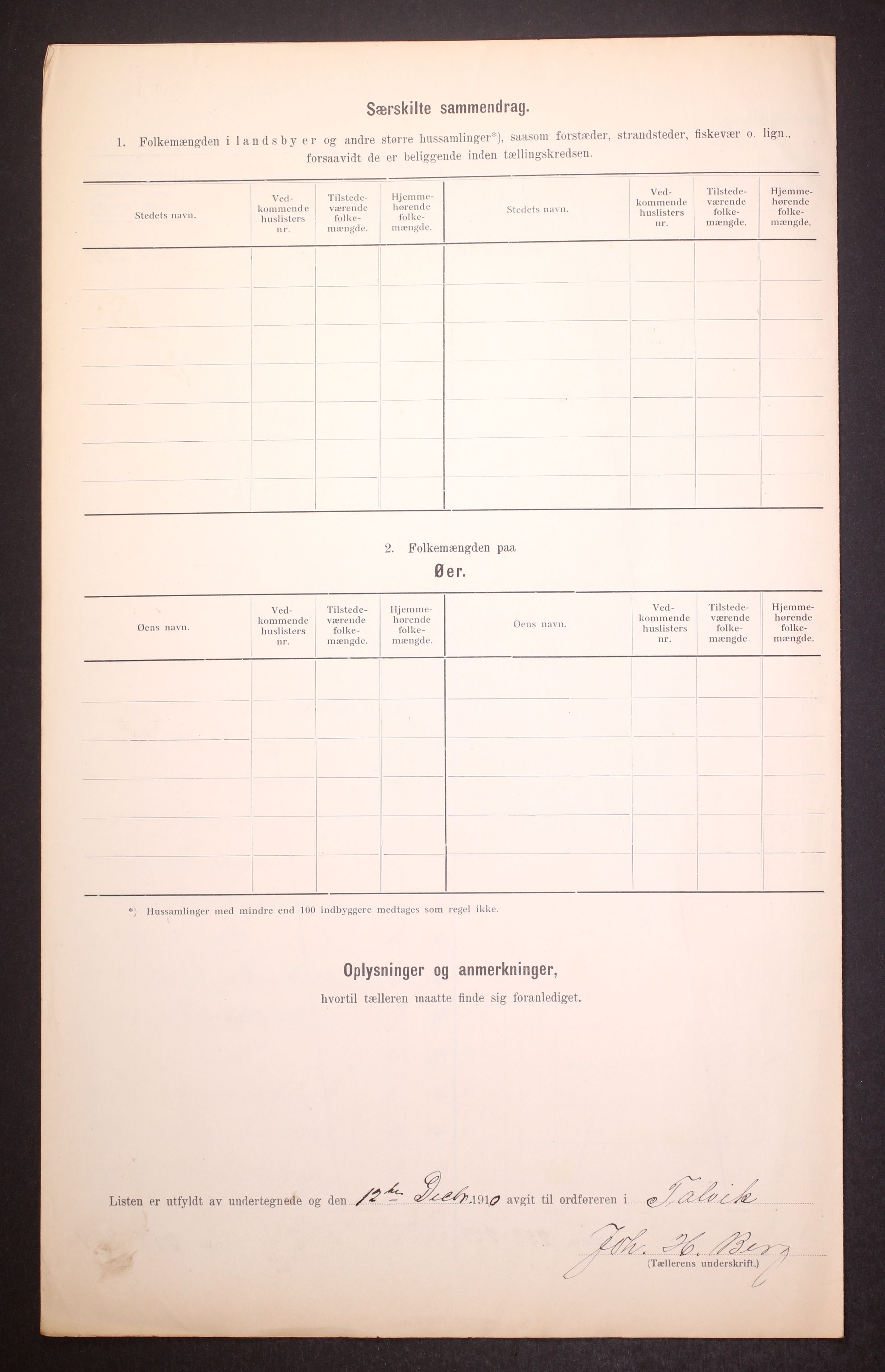 RA, 1910 census for Talvik, 1910, p. 9