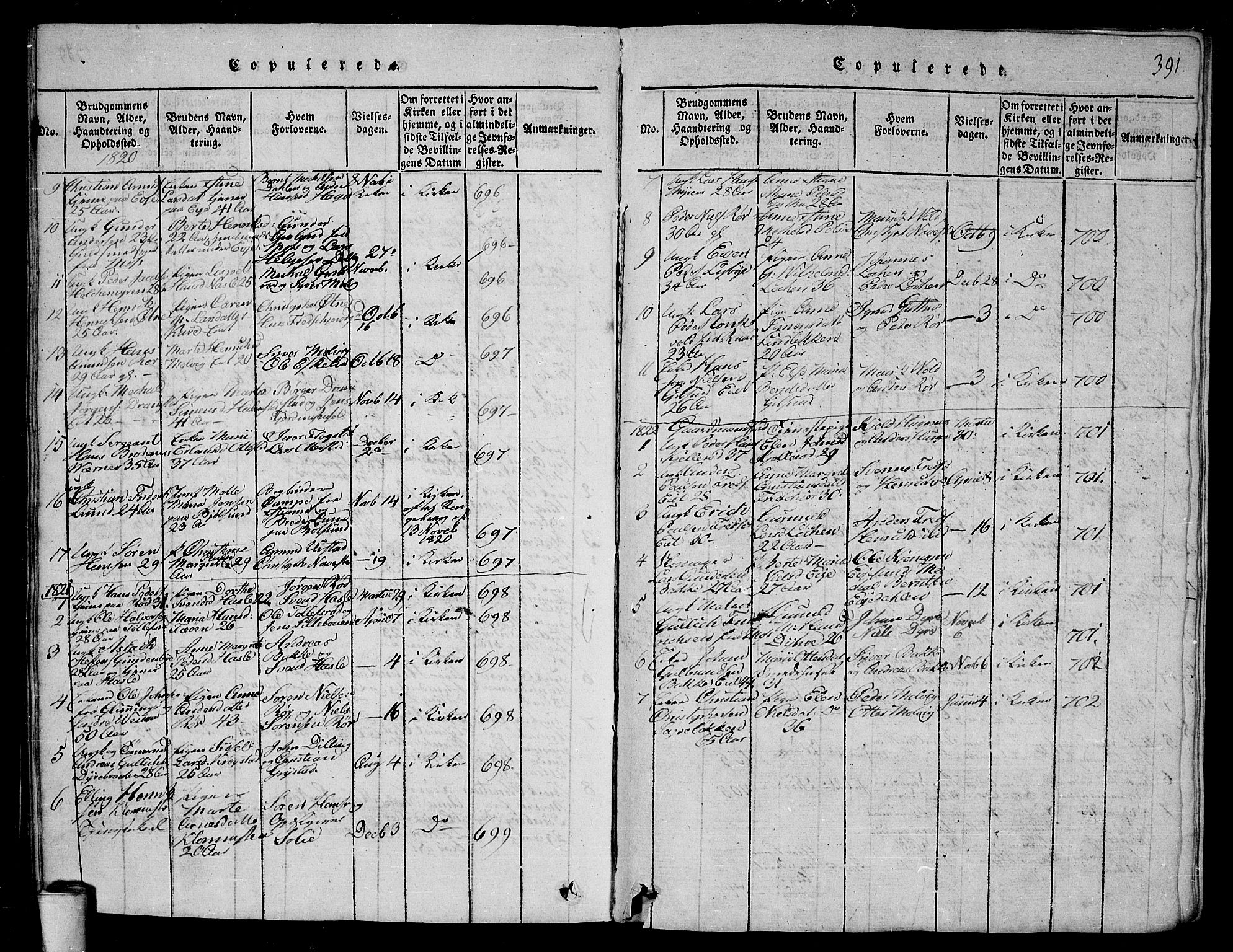 Rygge prestekontor Kirkebøker, SAO/A-10084b/G/Ga/L0001: Parish register (copy) no. 1, 1814-1871, p. 390-391