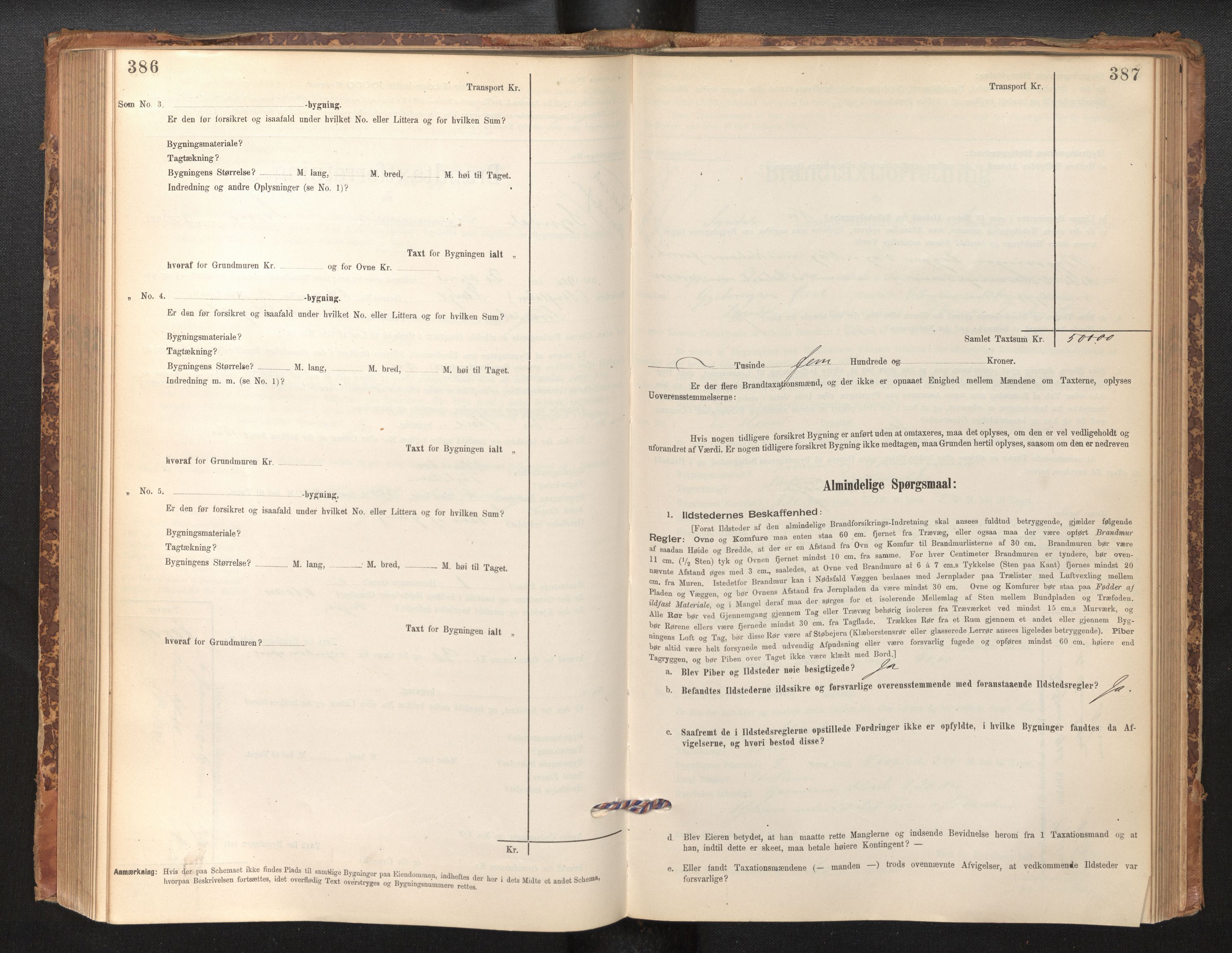 Lensmannen i Sogndal, AV/SAB-A-29901/0012/L0008: Branntakstprotokoll, skjematakst, 1895-1906, p. 386-387