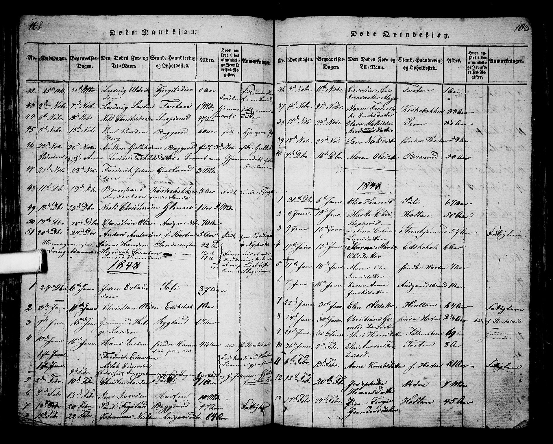 Borre kirkebøker, AV/SAKO-A-338/G/Ga/L0001: Parish register (copy) no. I 1, 1815-1851, p. 102-103