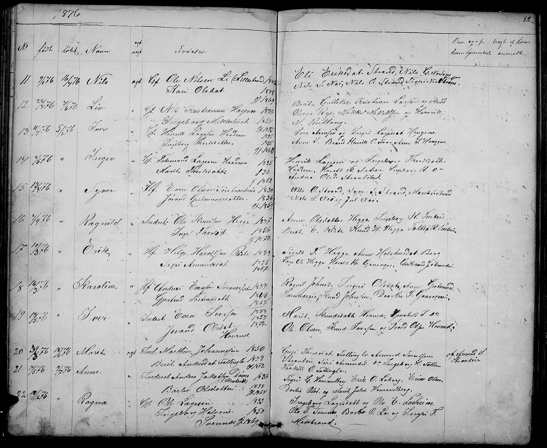 Nord-Aurdal prestekontor, AV/SAH-PREST-132/H/Ha/Hab/L0003: Parish register (copy) no. 3, 1842-1882, p. 82