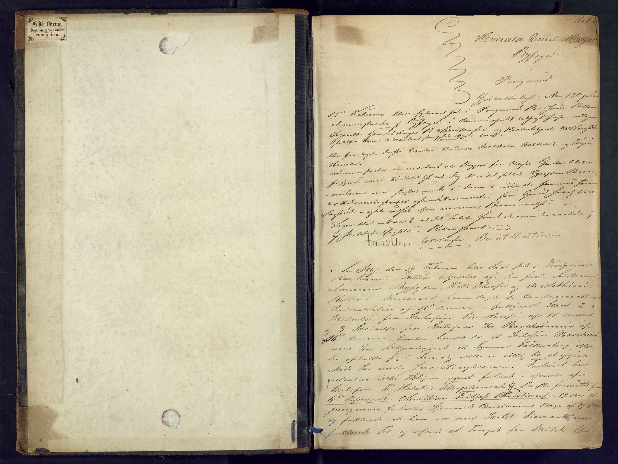 Porsgrunn byfogd, AV/SAKO-A-106/F/Fc/L0007: Ekstrarettsprotokoll - G, 1867-1871, p. 1