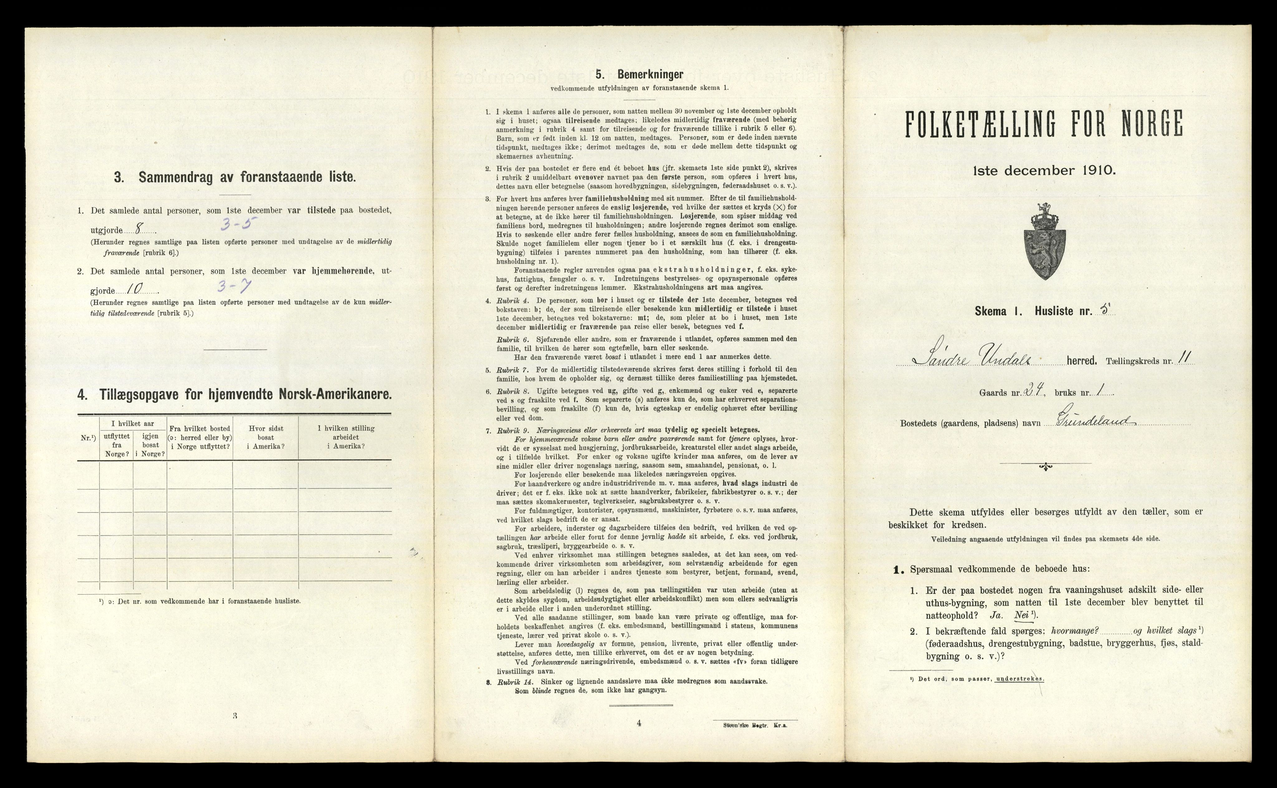 RA, 1910 census for Sør-Audnedal, 1910, p. 1013