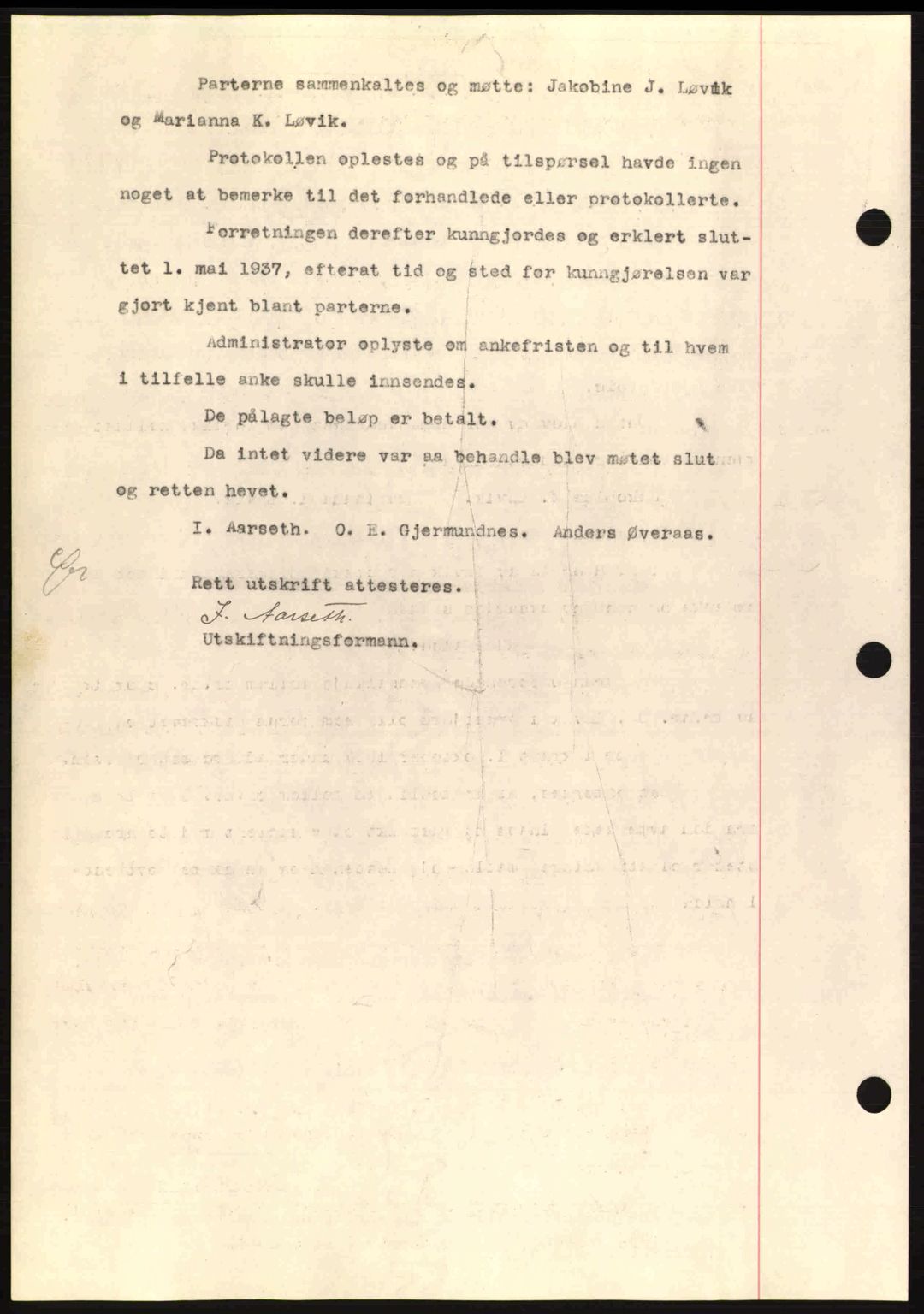 Romsdal sorenskriveri, SAT/A-4149/1/2/2C: Mortgage book no. A4, 1937-1938, Diary no: : 2479/1937