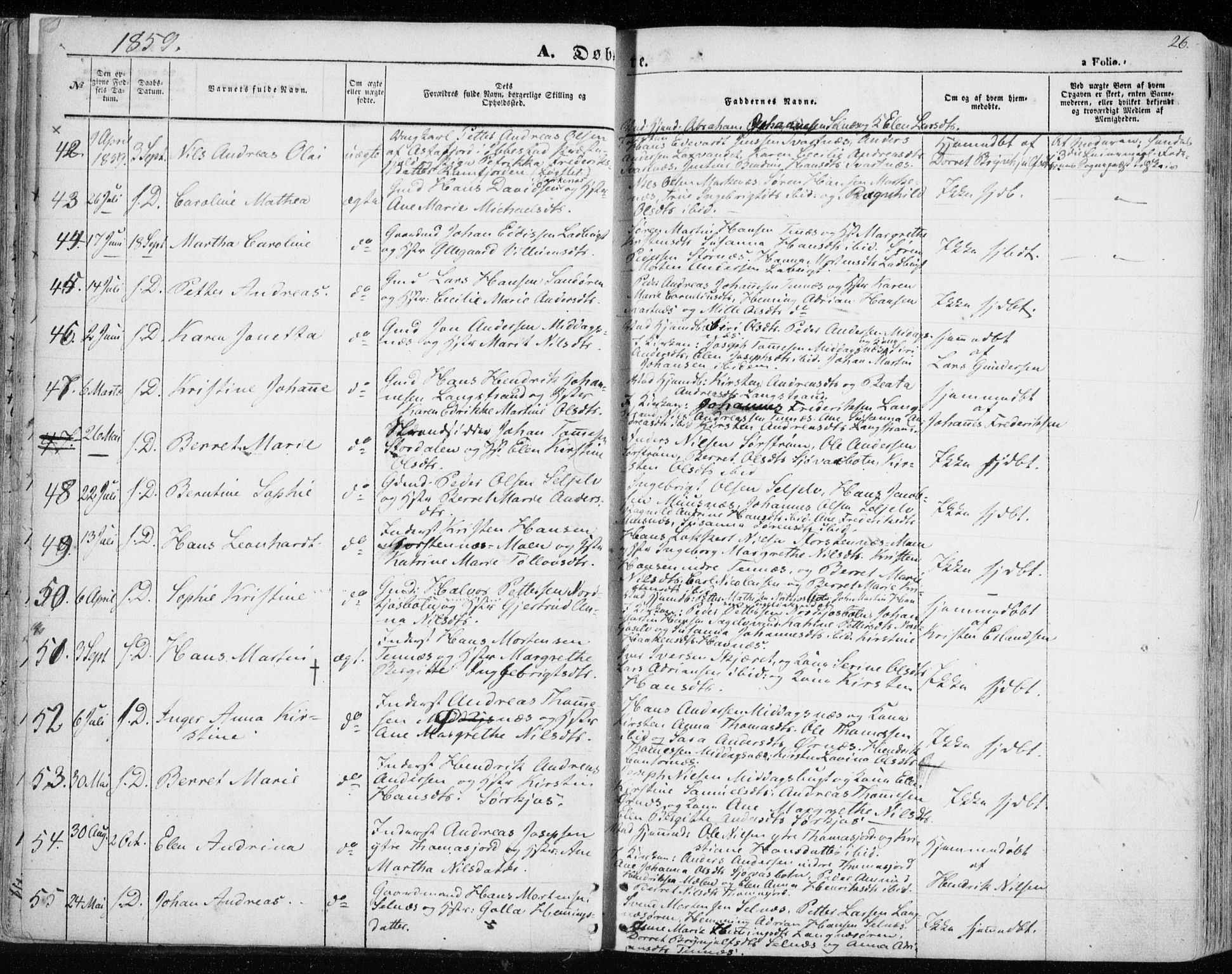 Balsfjord sokneprestembete, SATØ/S-1303/G/Ga/L0003kirke: Parish register (official) no. 3, 1856-1870, p. 26