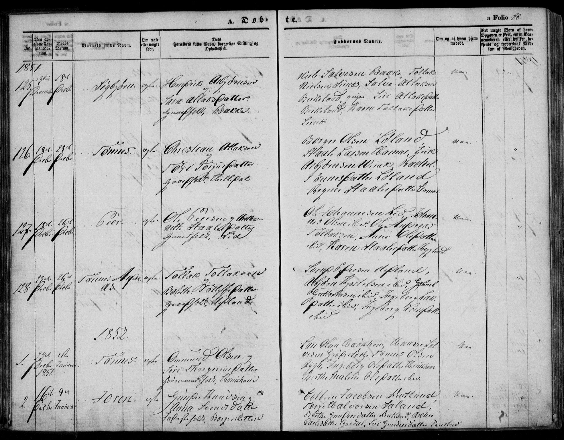 Bakke sokneprestkontor, SAK/1111-0002/F/Fa/Faa/L0005: Parish register (official) no. A 5, 1847-1855, p. 88