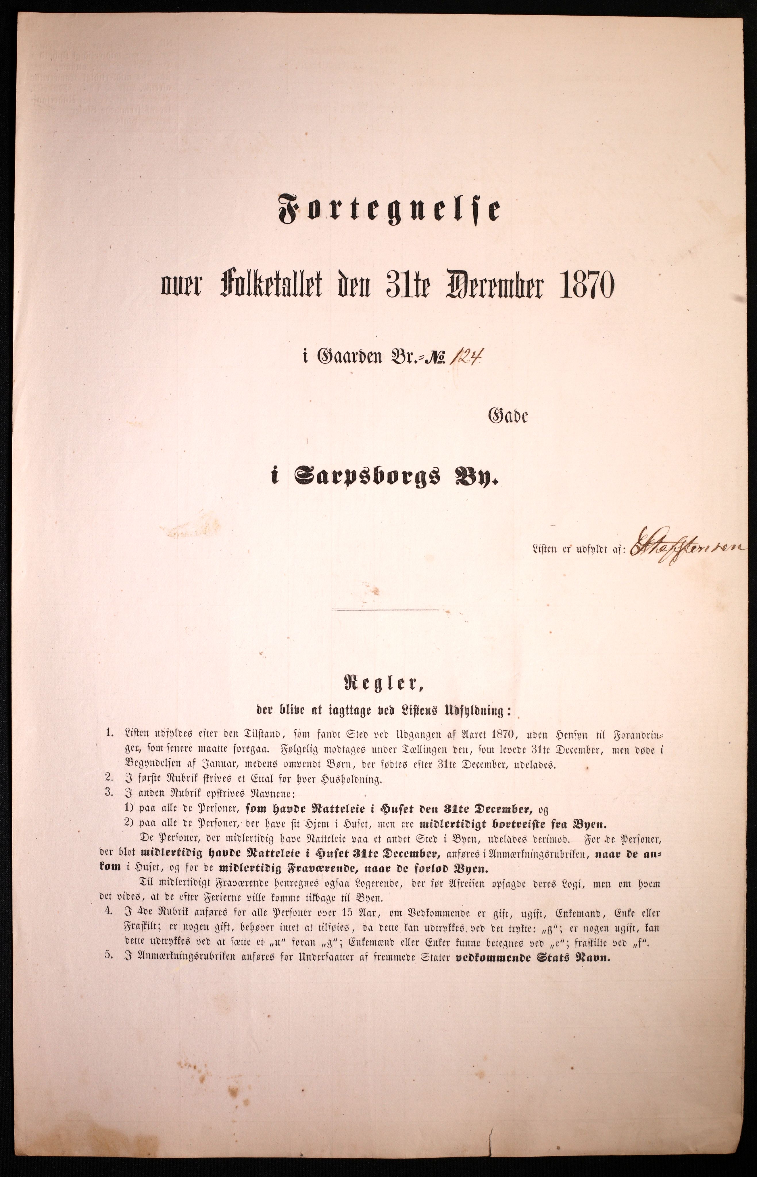 RA, 1870 census for 0102 Sarpsborg, 1870, p. 503