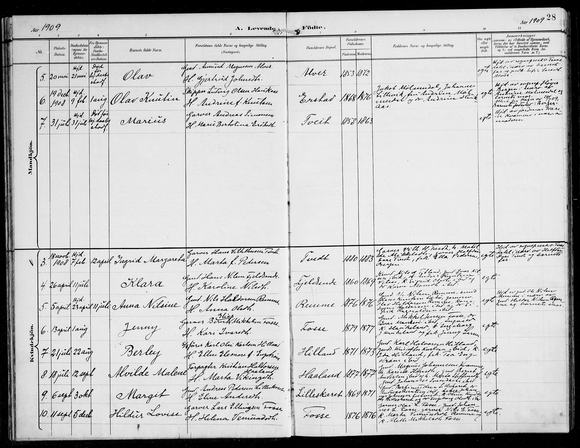 Alversund Sokneprestembete, AV/SAB-A-73901/H/Ha/Haa/Haaa/L0003: Parish register (official) no. A 3, 1897-1926, p. 28