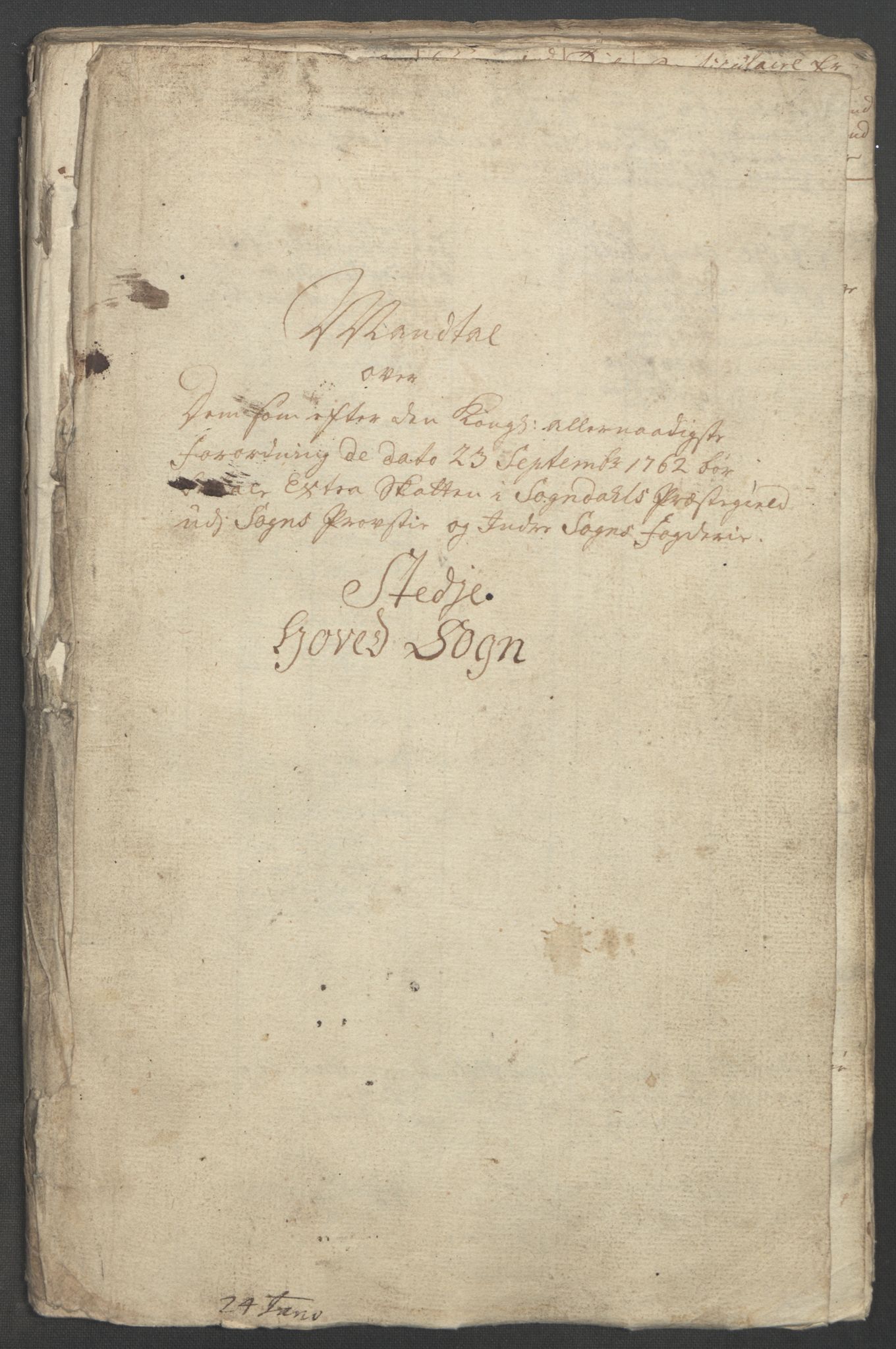 Rentekammeret inntil 1814, Reviderte regnskaper, Fogderegnskap, RA/EA-4092/R52/L3418: Ekstraskatten Sogn, 1762-1769, p. 6