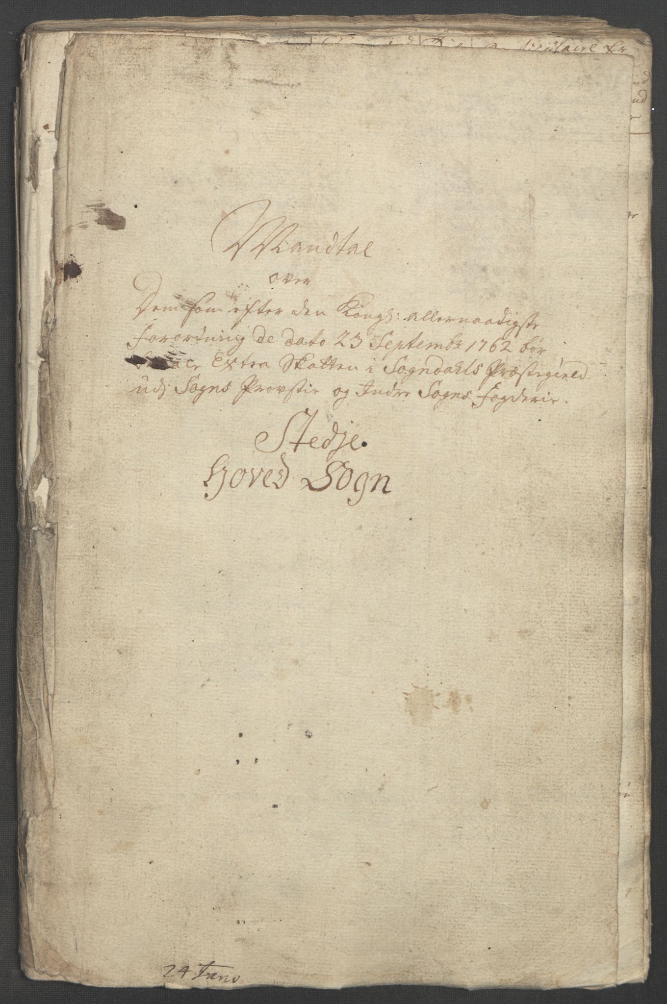 Rentekammeret inntil 1814, Reviderte regnskaper, Fogderegnskap, AV/RA-EA-4092/R52/L3418: Ekstraskatten Sogn, 1762-1769, p. 6