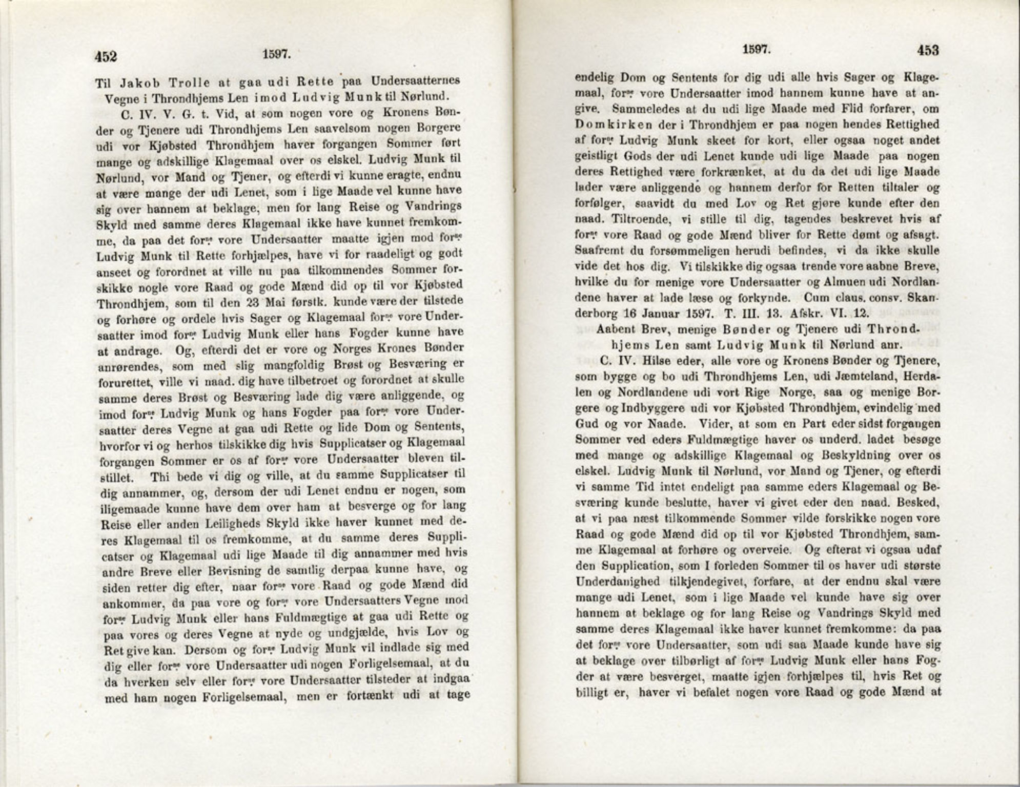 Publikasjoner utgitt av Det Norske Historiske Kildeskriftfond, PUBL/-/-/-: Norske Rigs-Registranter, bind 3, 1588-1602, p. 452-453