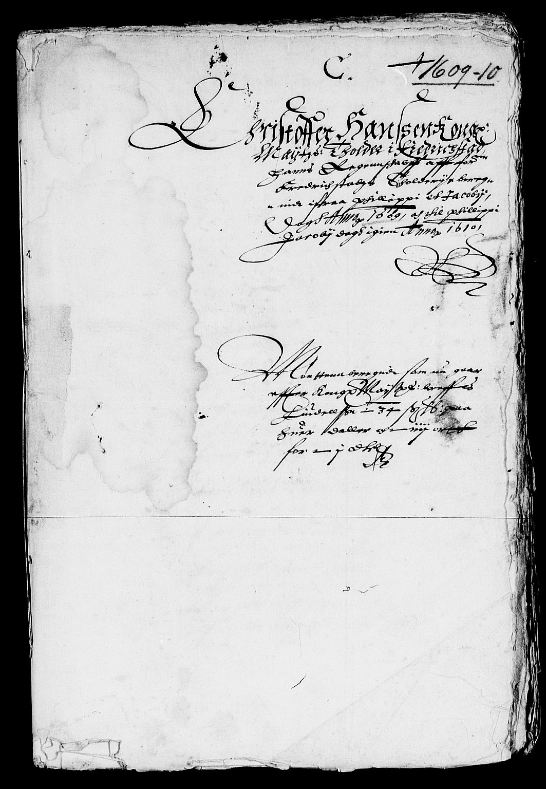 Rentekammeret inntil 1814, Reviderte regnskaper, Lensregnskaper, AV/RA-EA-5023/R/Rb/Rba/L0025: Akershus len, 1608-1611