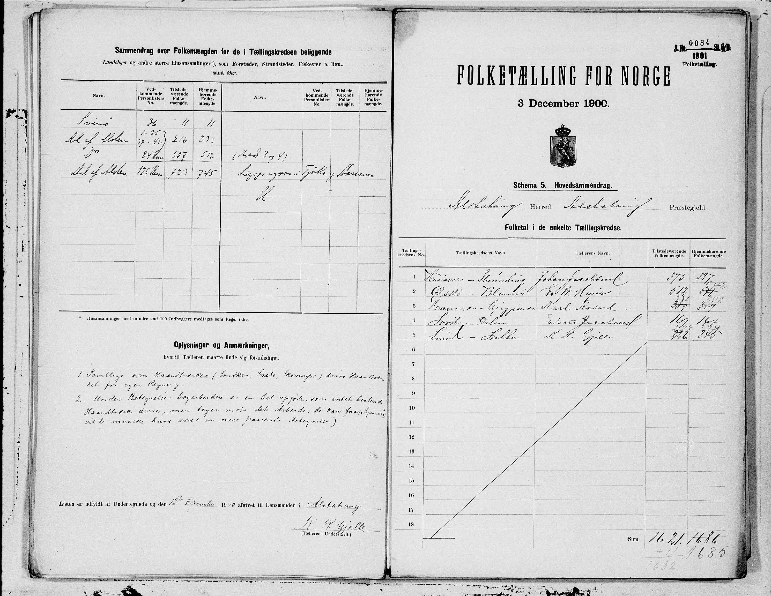 SAT, 1900 census for Alstahaug, 1900, p. 12