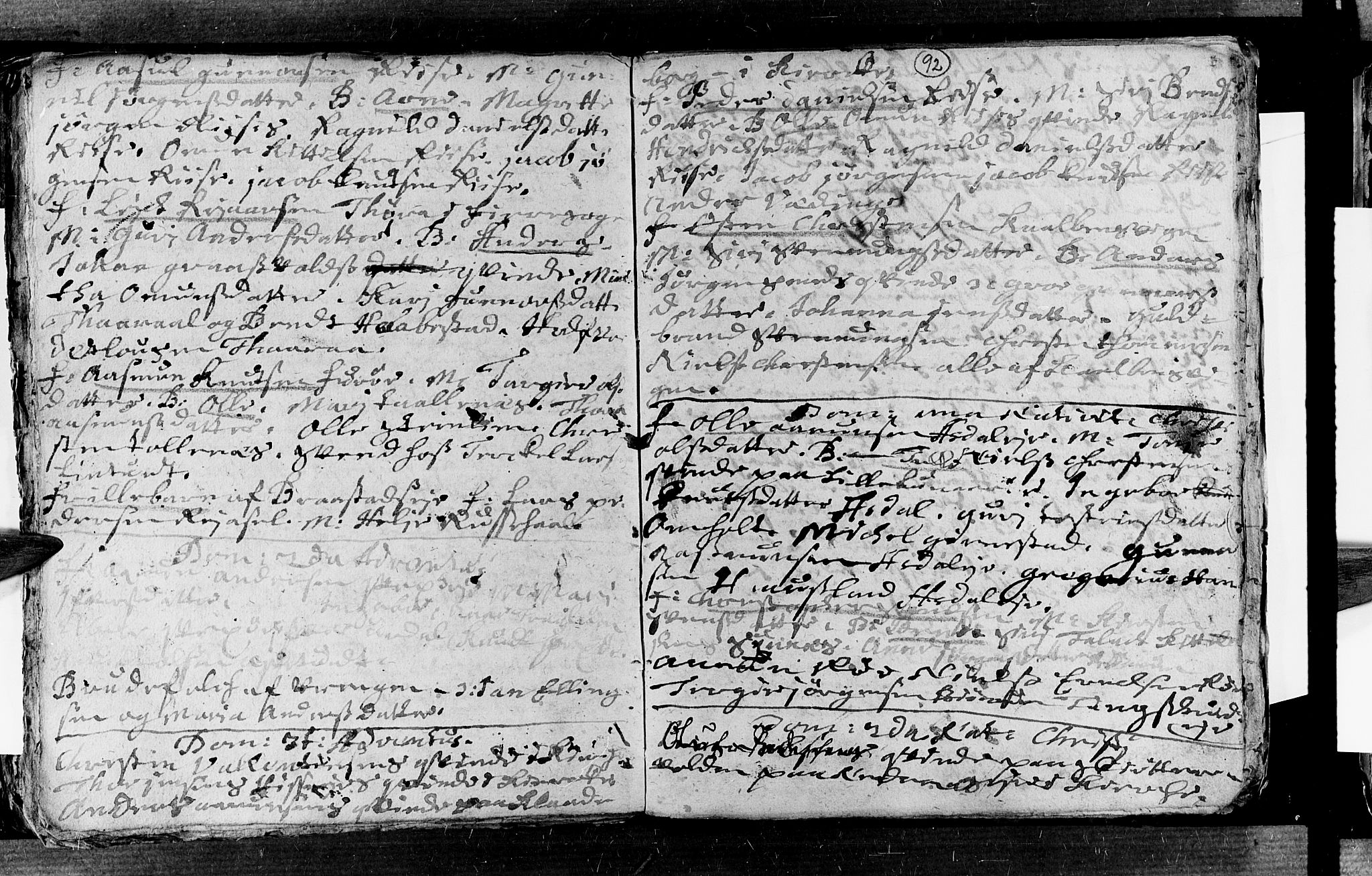 Øyestad sokneprestkontor, AV/SAK-1111-0049/F/Fa/L0003: Parish register (official) no. A 3, 1722-1730, p. 92