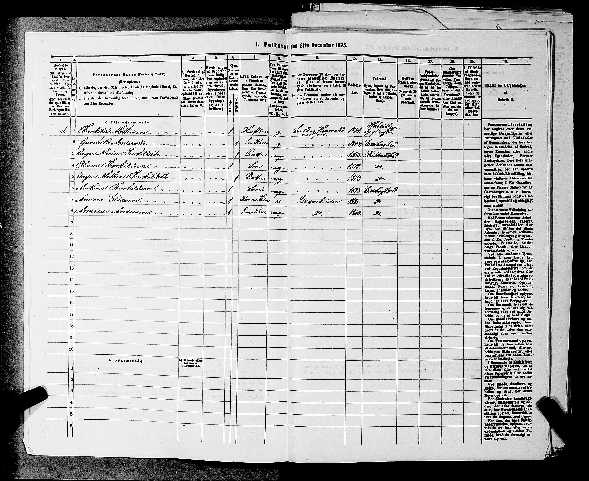 RA, 1875 census for 0125P Eidsberg, 1875, p. 388