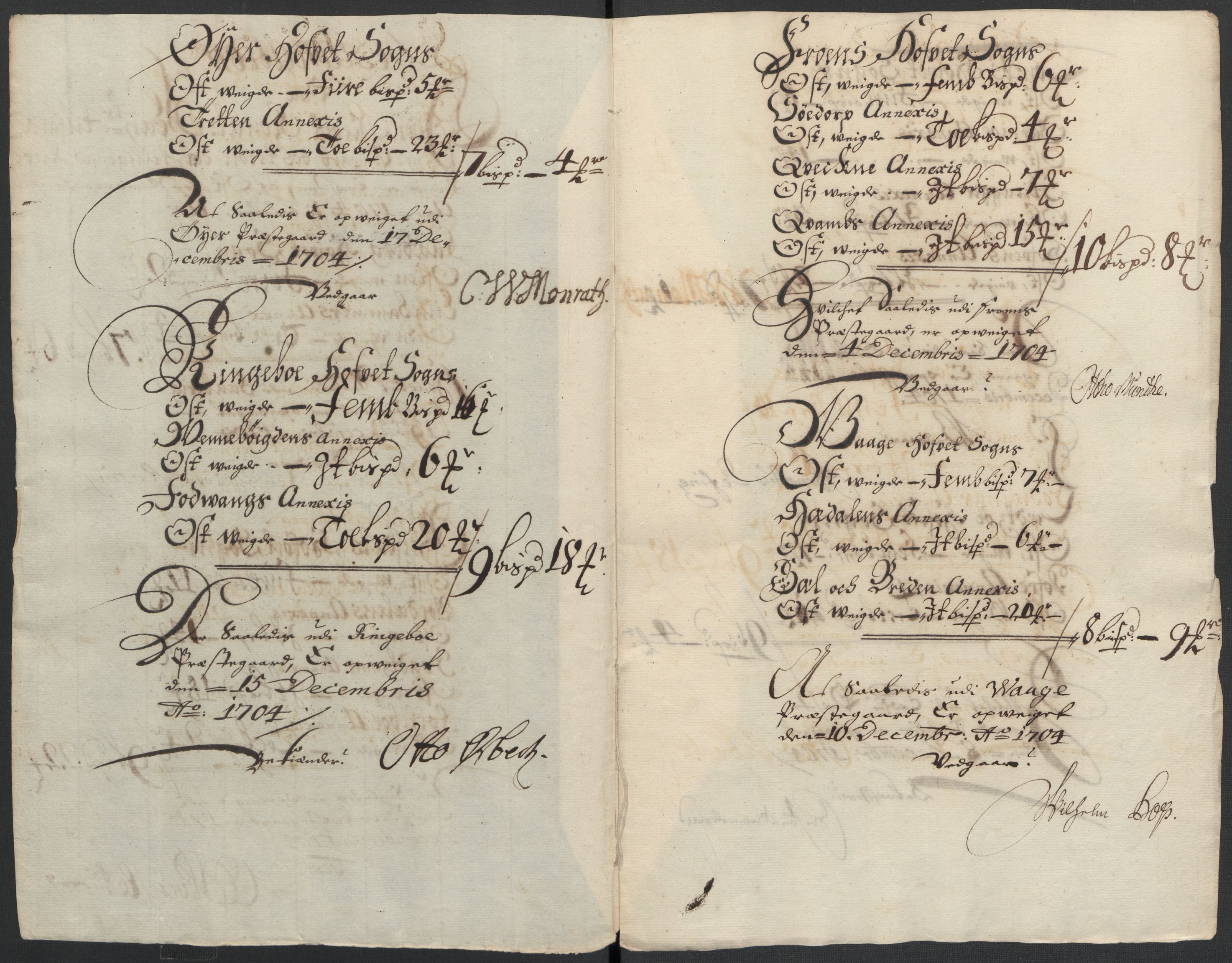 Rentekammeret inntil 1814, Reviderte regnskaper, Fogderegnskap, RA/EA-4092/R17/L1177: Fogderegnskap Gudbrandsdal, 1704, p. 120