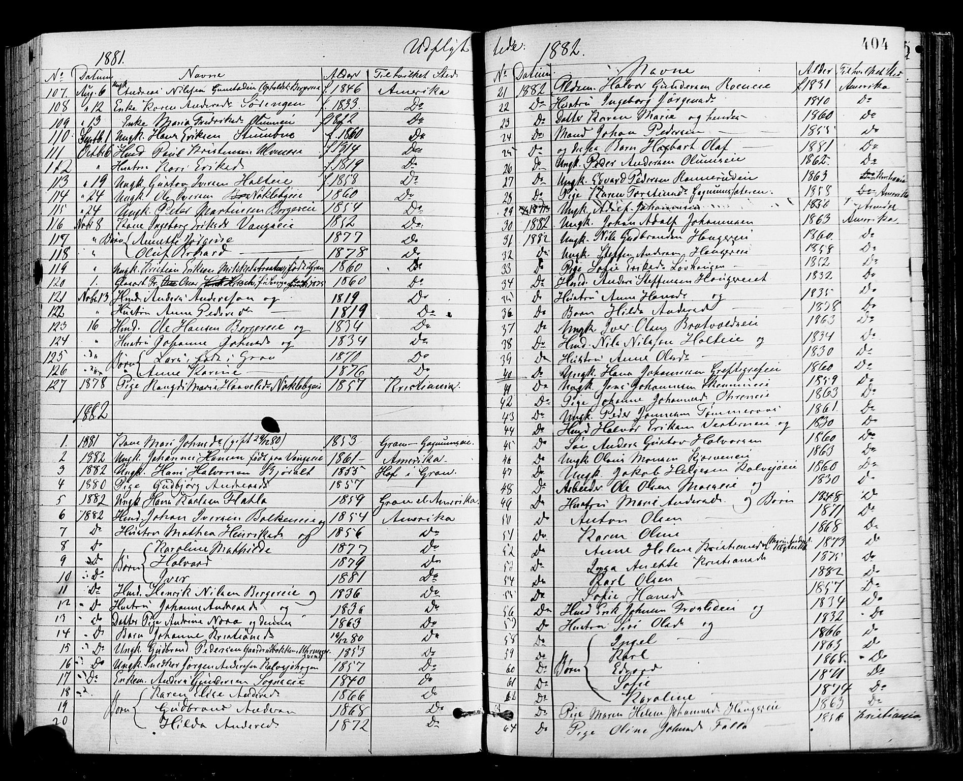 Jevnaker prestekontor, AV/SAH-PREST-116/H/Ha/Haa/L0008: Parish register (official) no. 8, 1877-1890, p. 404