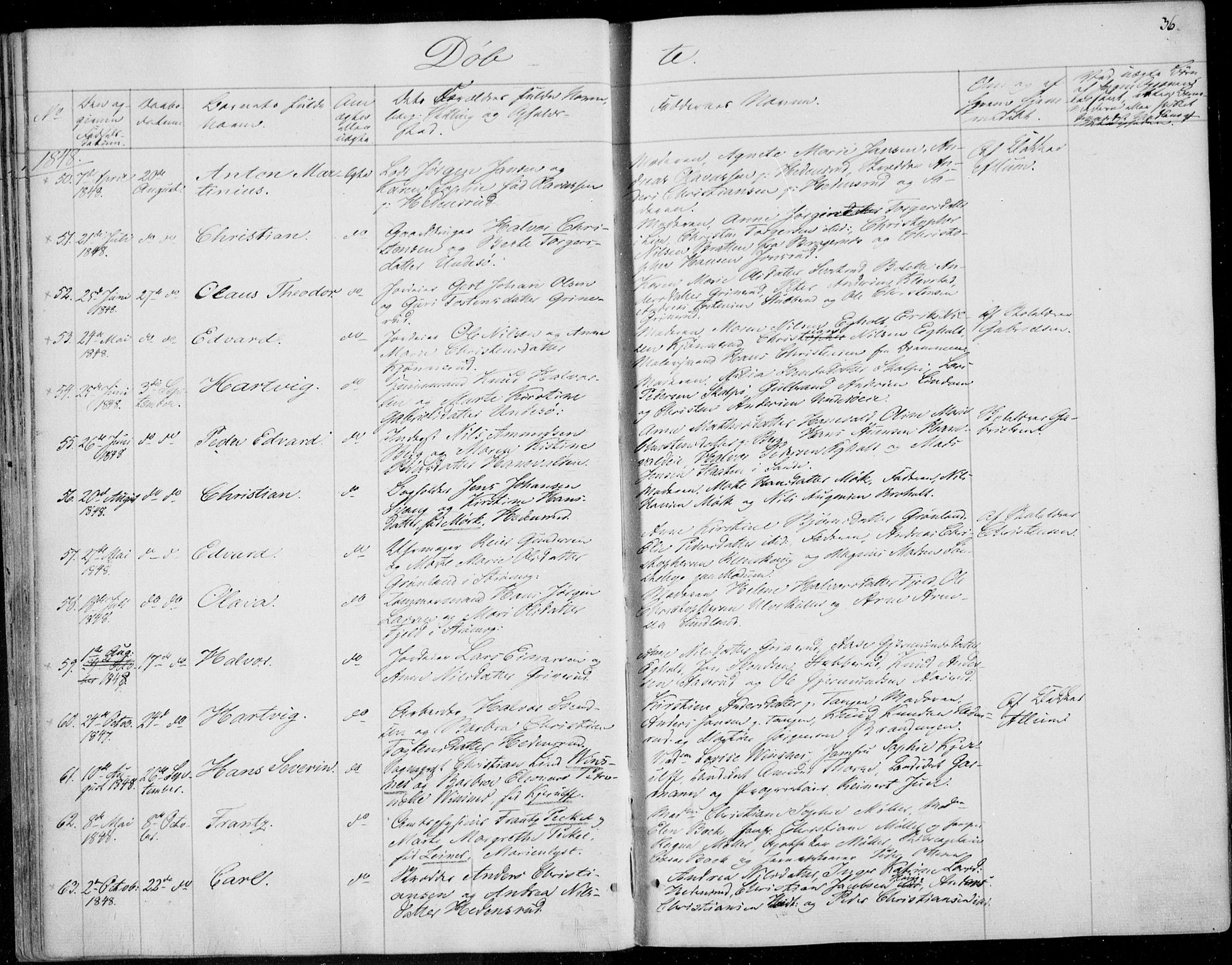 Skoger kirkebøker, SAKO/A-59/F/Fa/L0003: Parish register (official) no. I 3, 1842-1861, p. 36