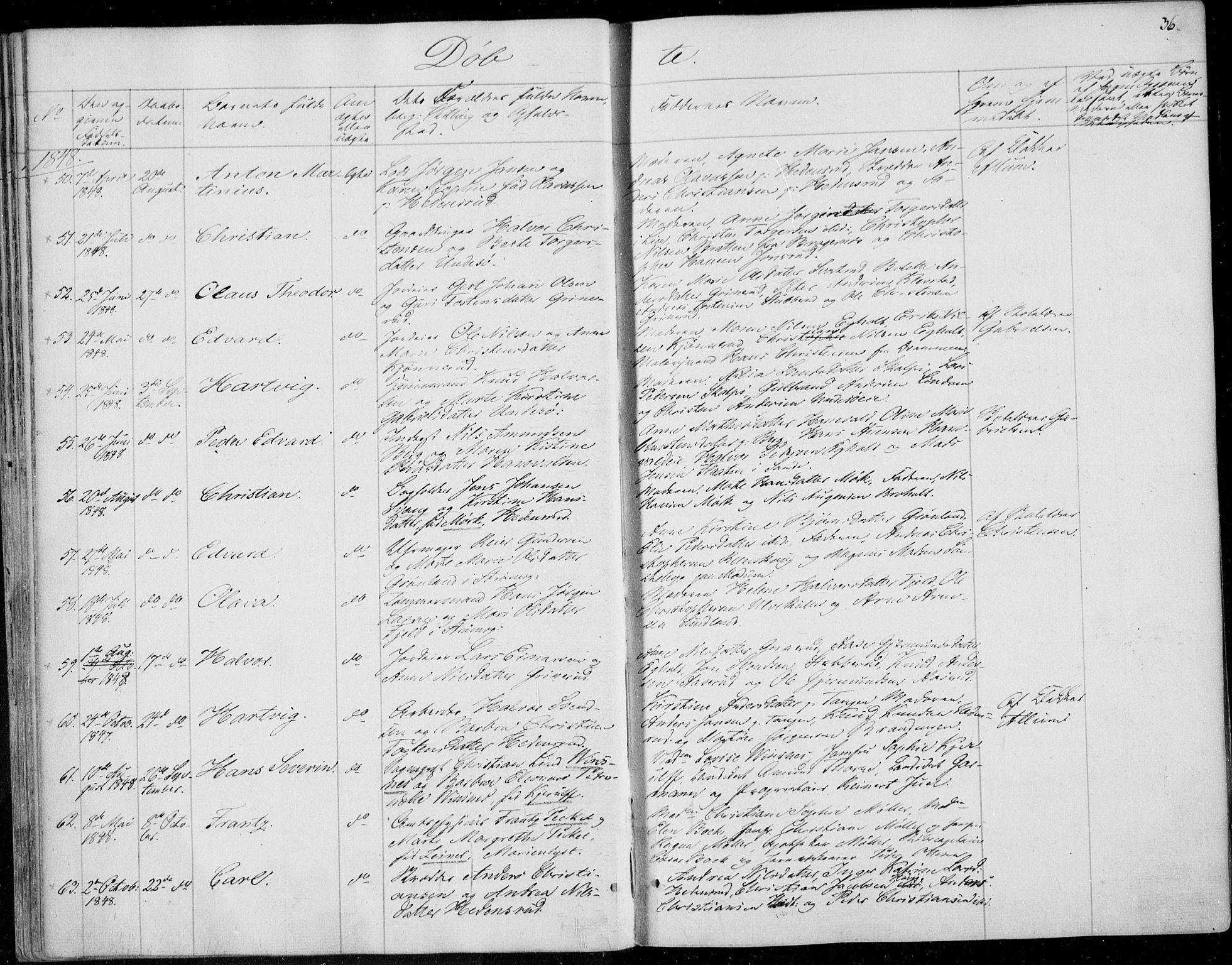 Skoger kirkebøker, AV/SAKO-A-59/F/Fa/L0003: Parish register (official) no. I 3, 1842-1861, p. 36