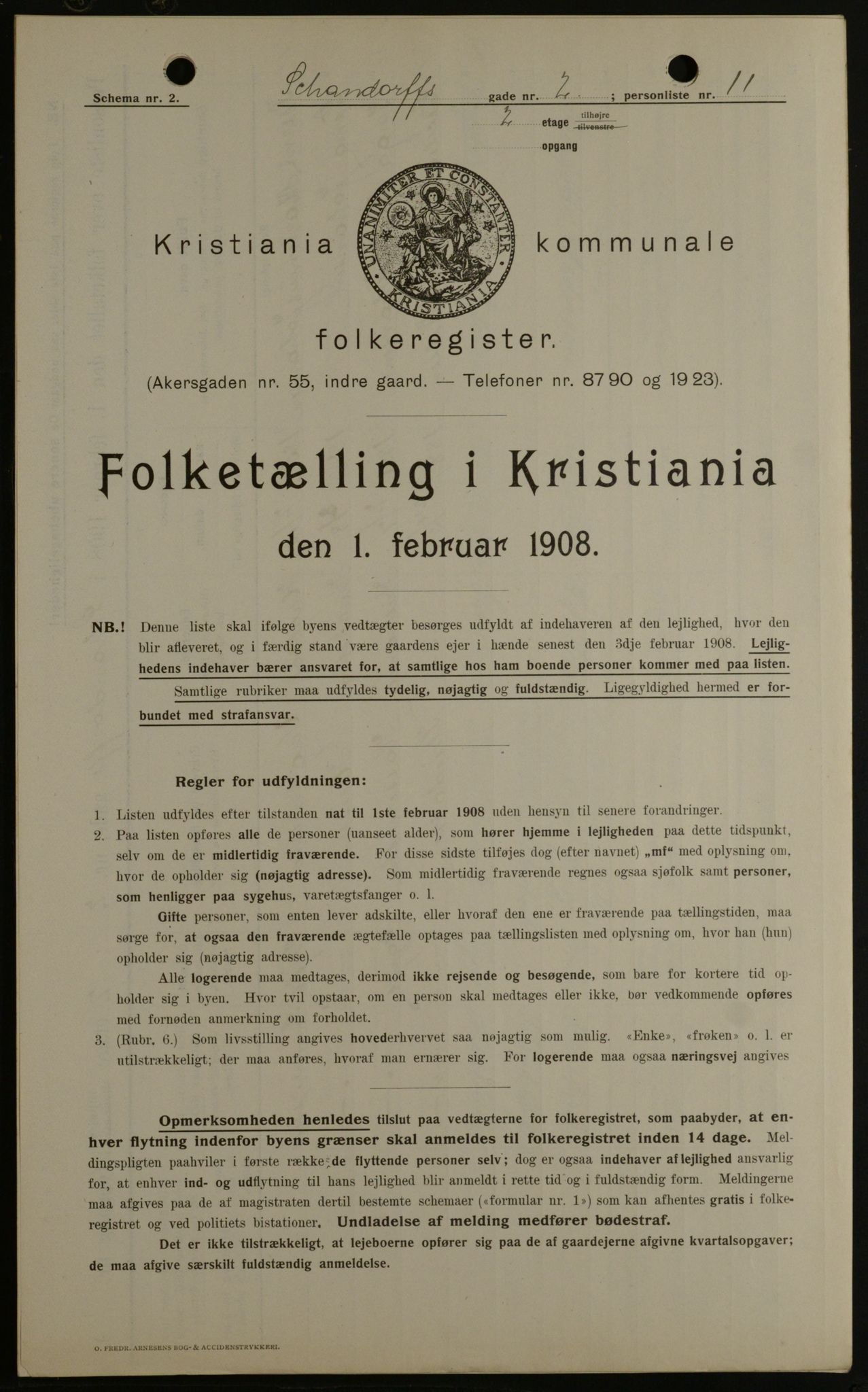 OBA, Municipal Census 1908 for Kristiania, 1908, p. 80649