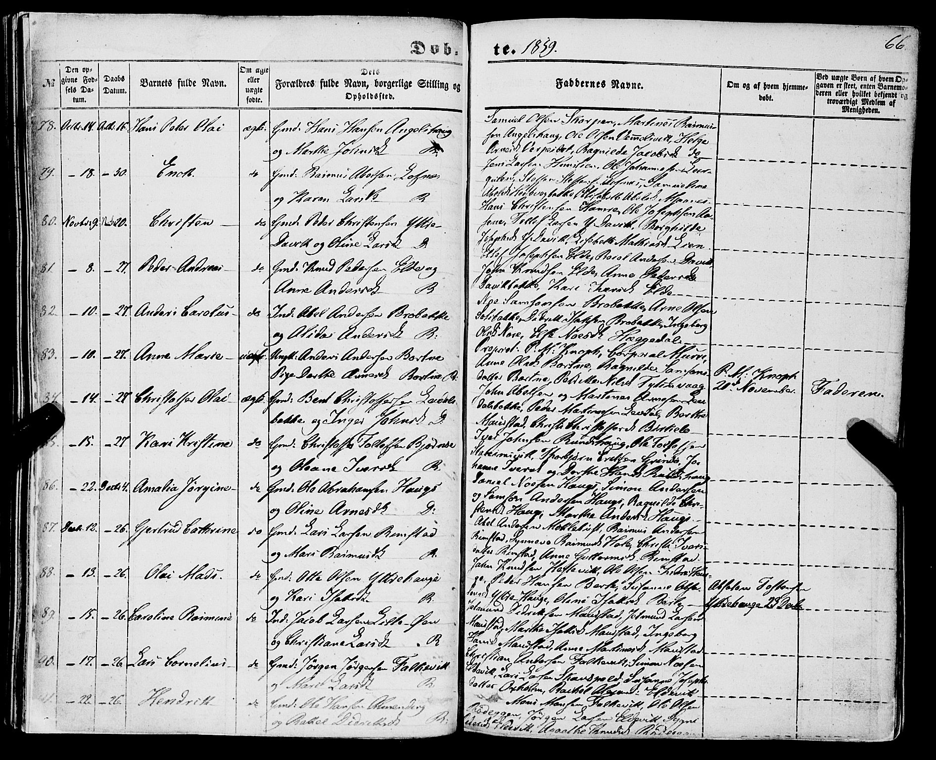 Davik sokneprestembete, SAB/A-79701/H/Haa/Haaa/L0005: Parish register (official) no. A 5, 1850-1866, p. 66