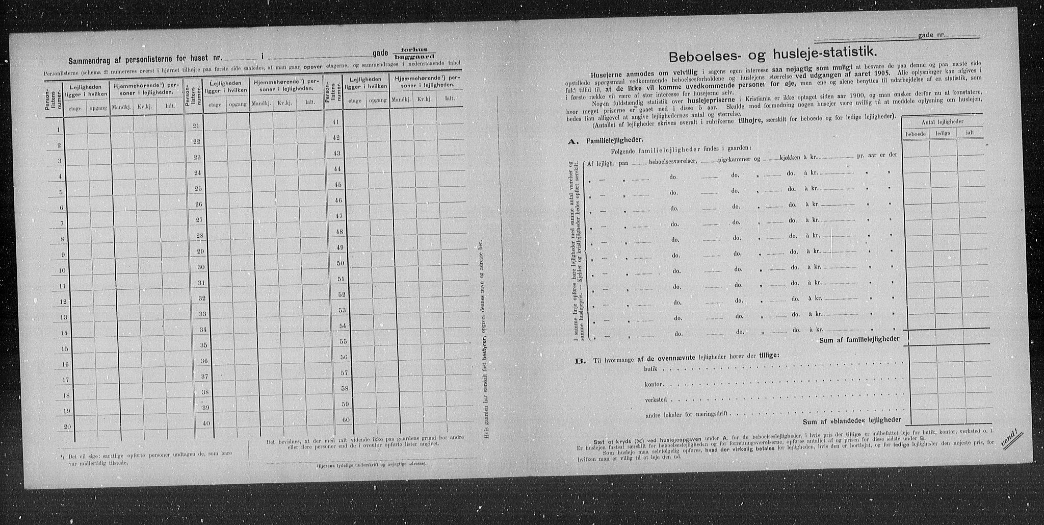 OBA, Municipal Census 1905 for Kristiania, 1905, p. 9164