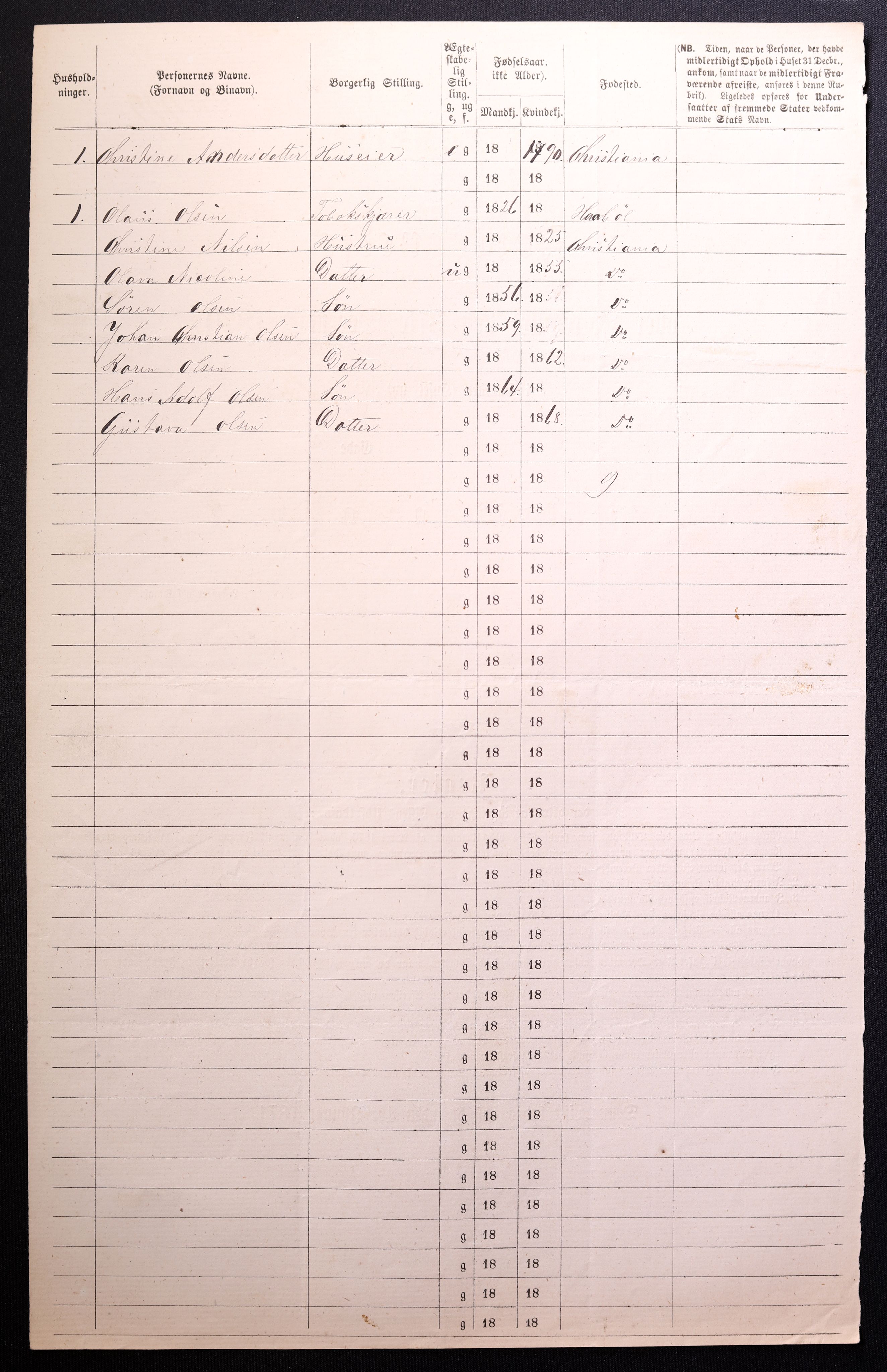 RA, 1870 census for 0301 Kristiania, 1870, p. 4076