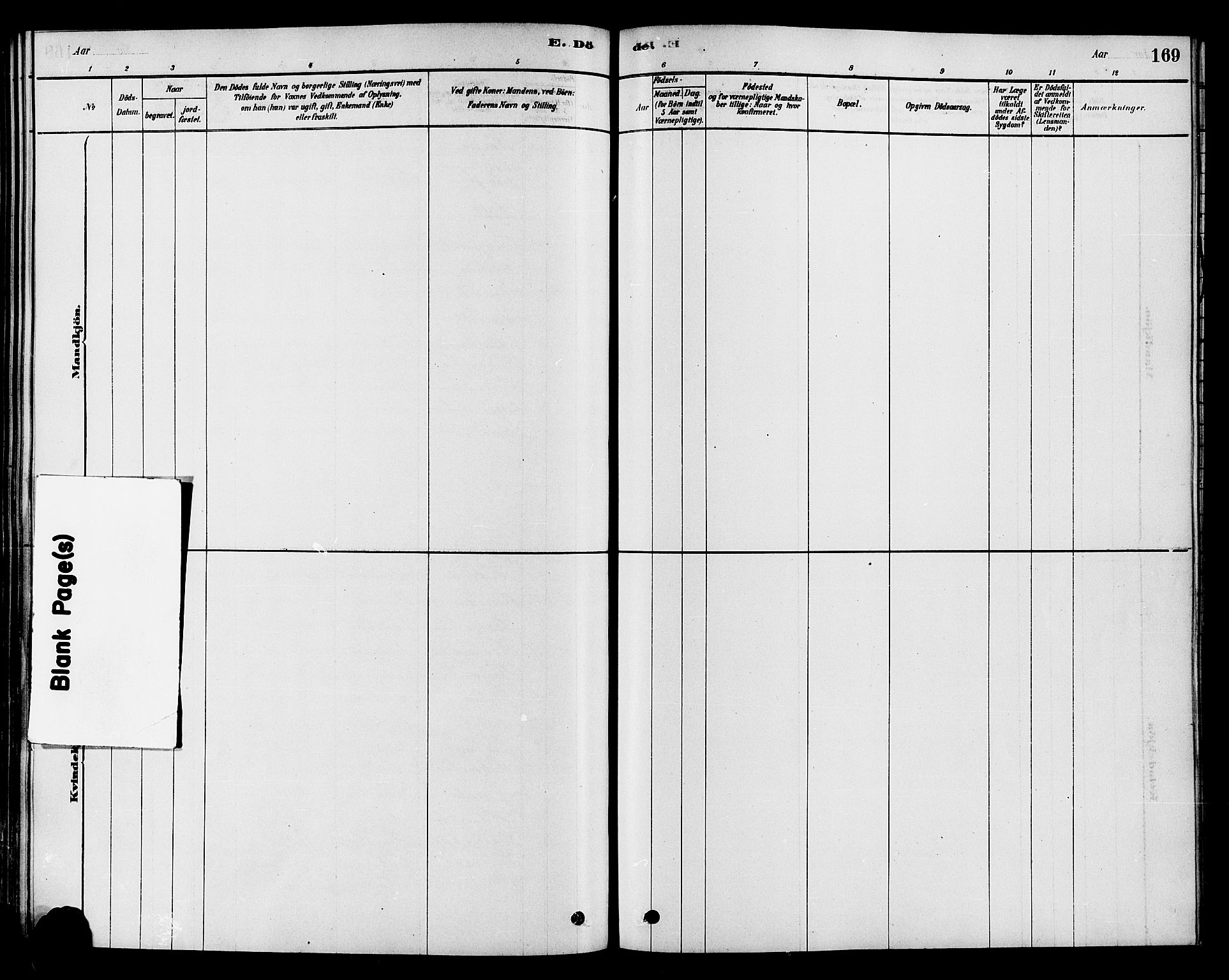 Søndre Land prestekontor, SAH/PREST-122/K/L0002: Parish register (official) no. 2, 1878-1894, p. 169