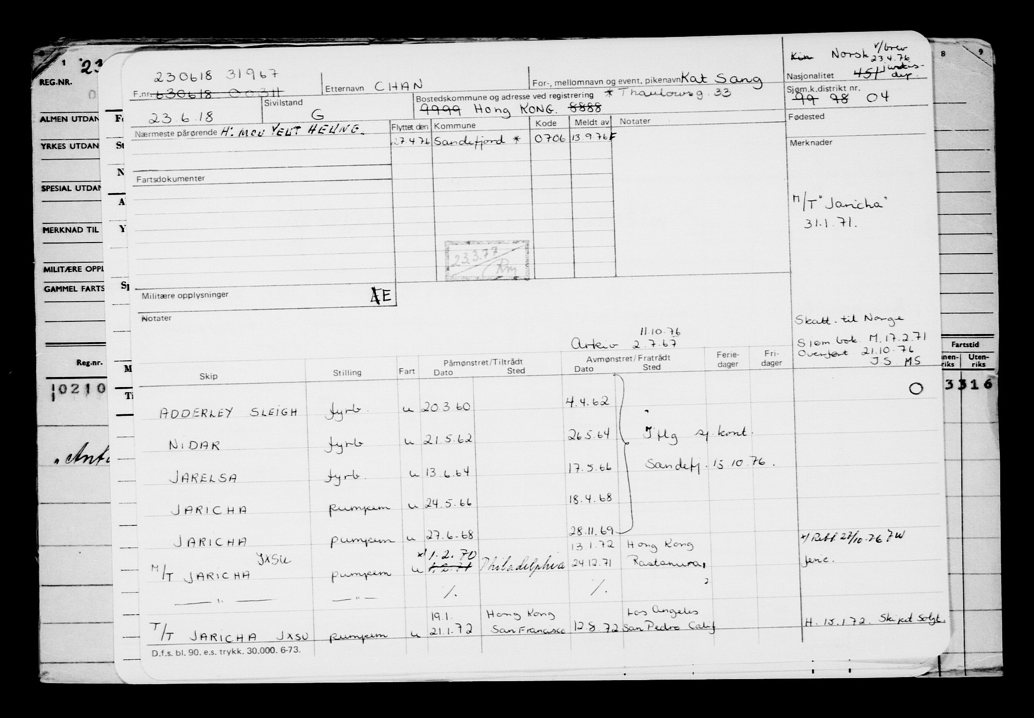 Direktoratet for sjømenn, AV/RA-S-3545/G/Gb/L0159: Hovedkort, 1918, p. 517