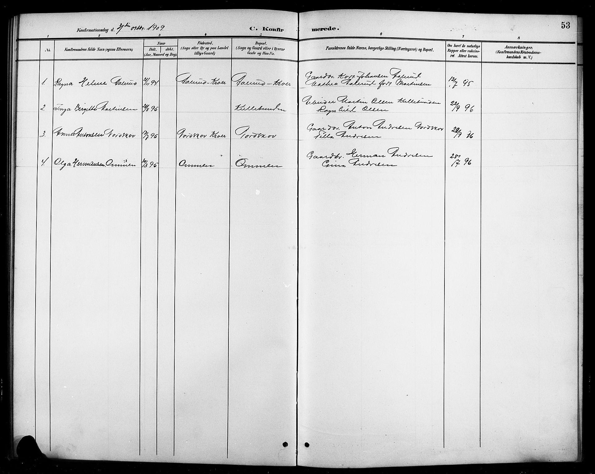 Ås prestekontor Kirkebøker, AV/SAO-A-10894/G/Gc/L0001: Parish register (copy) no. III 1, 1901-1924, p. 53