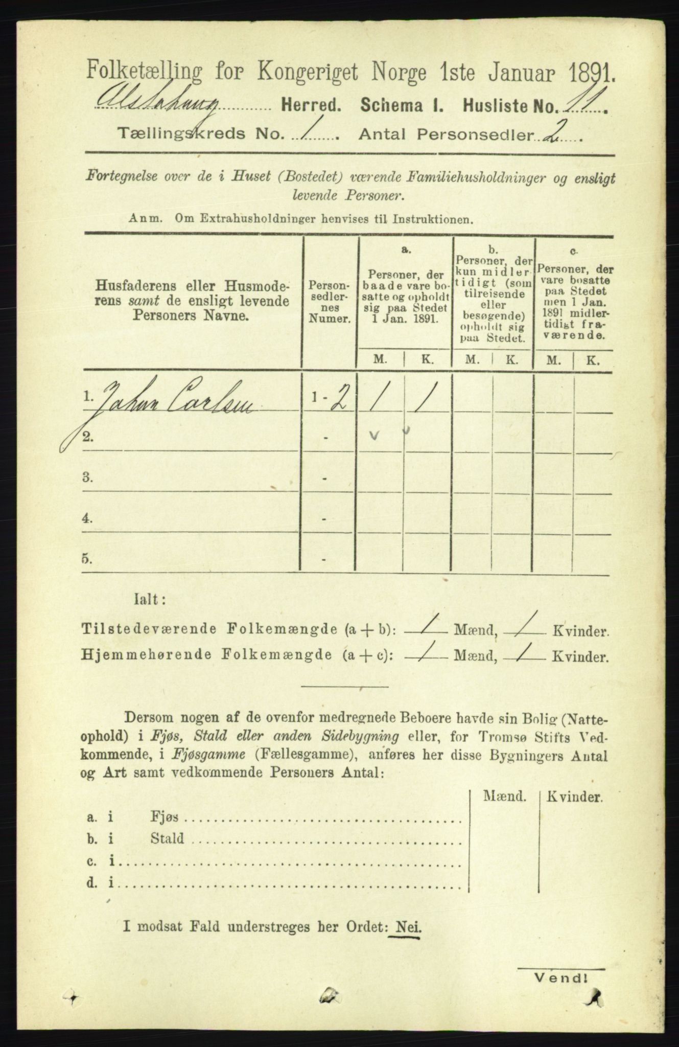 RA, 1891 census for 1820 Alstahaug, 1891, p. 46