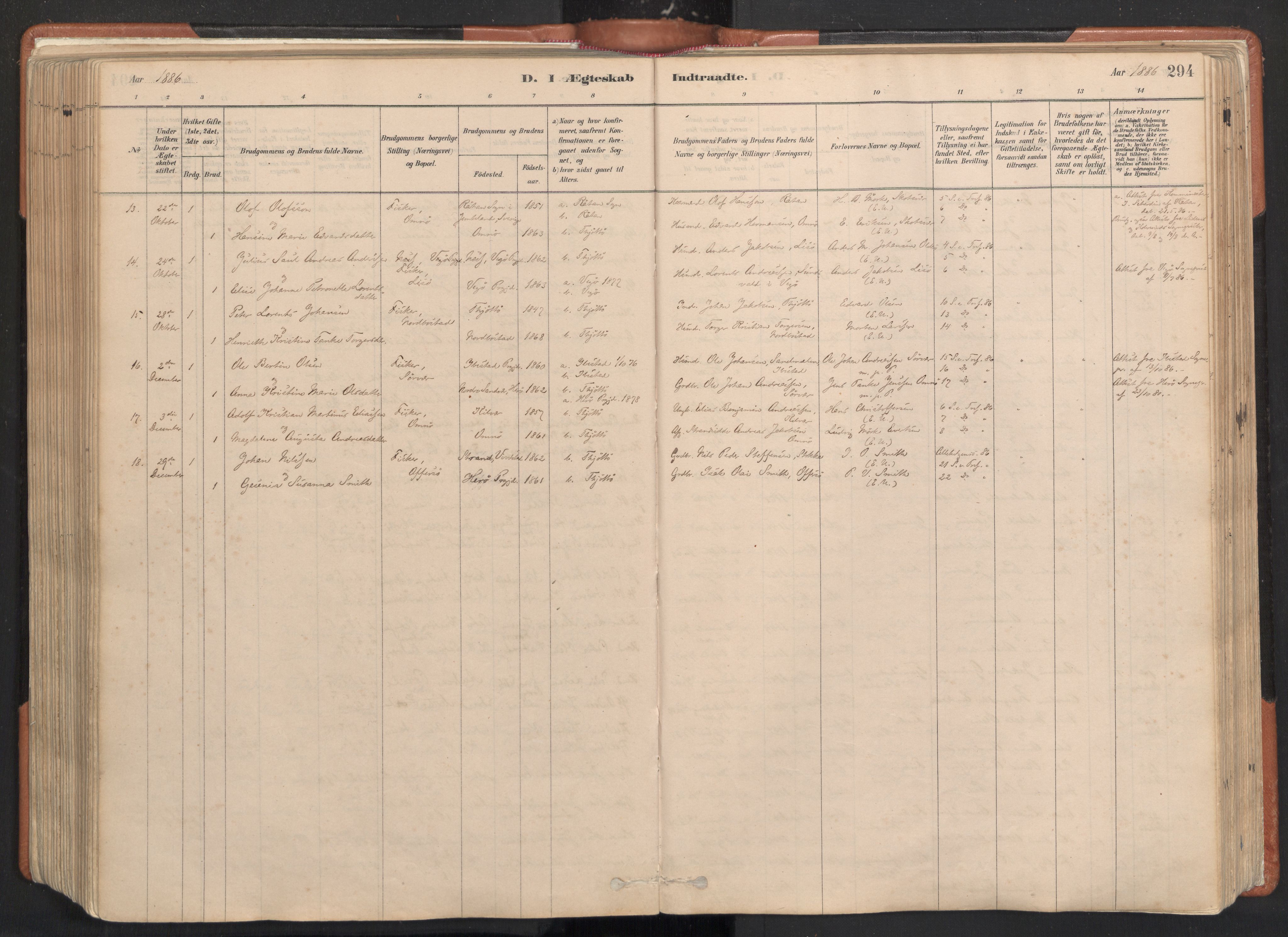 Ministerialprotokoller, klokkerbøker og fødselsregistre - Nordland, SAT/A-1459/817/L0264: Parish register (official) no. 817A04, 1878-1907, p. 294