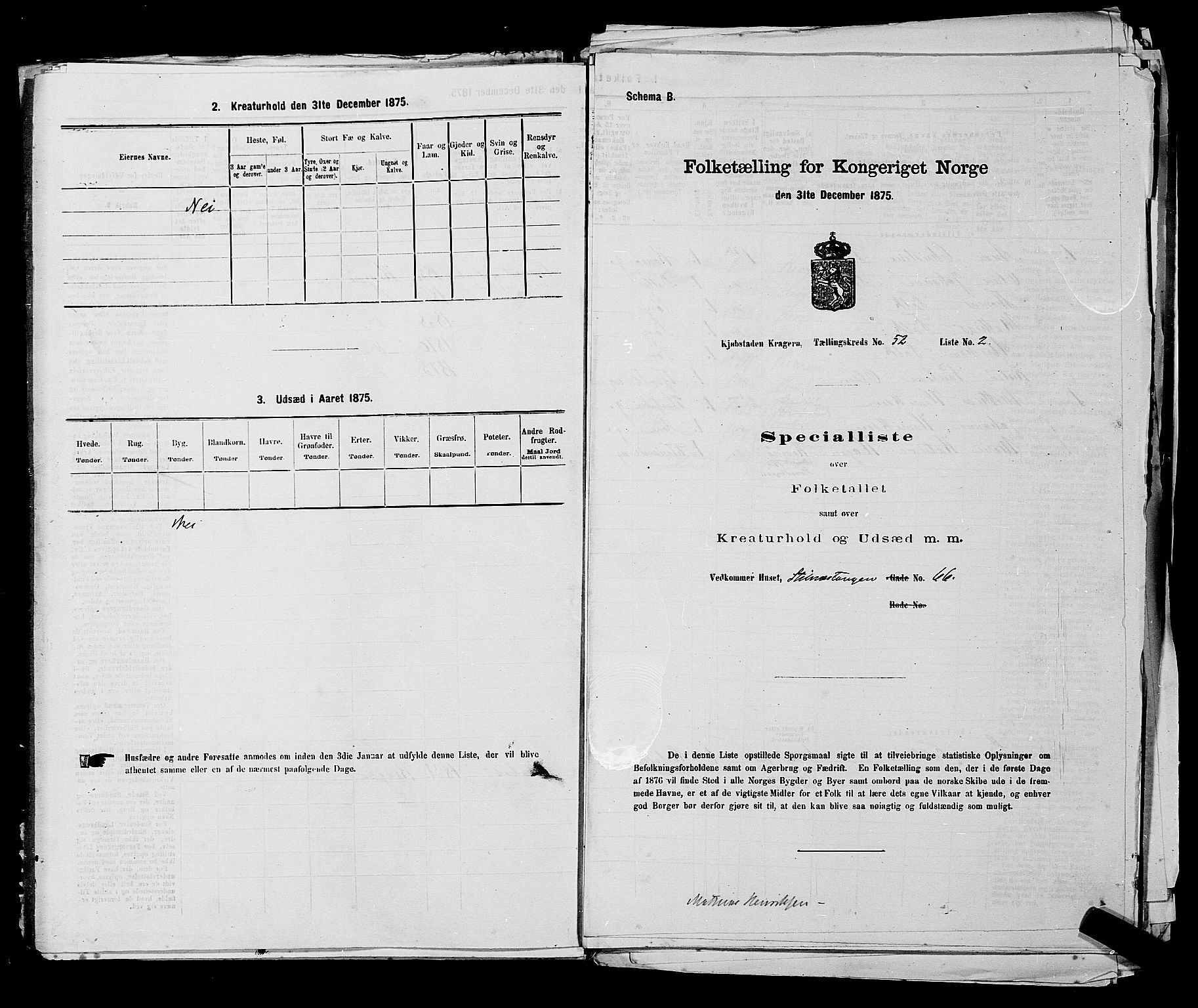 SAKO, 1875 census for 0801P Kragerø, 1875, p. 1145