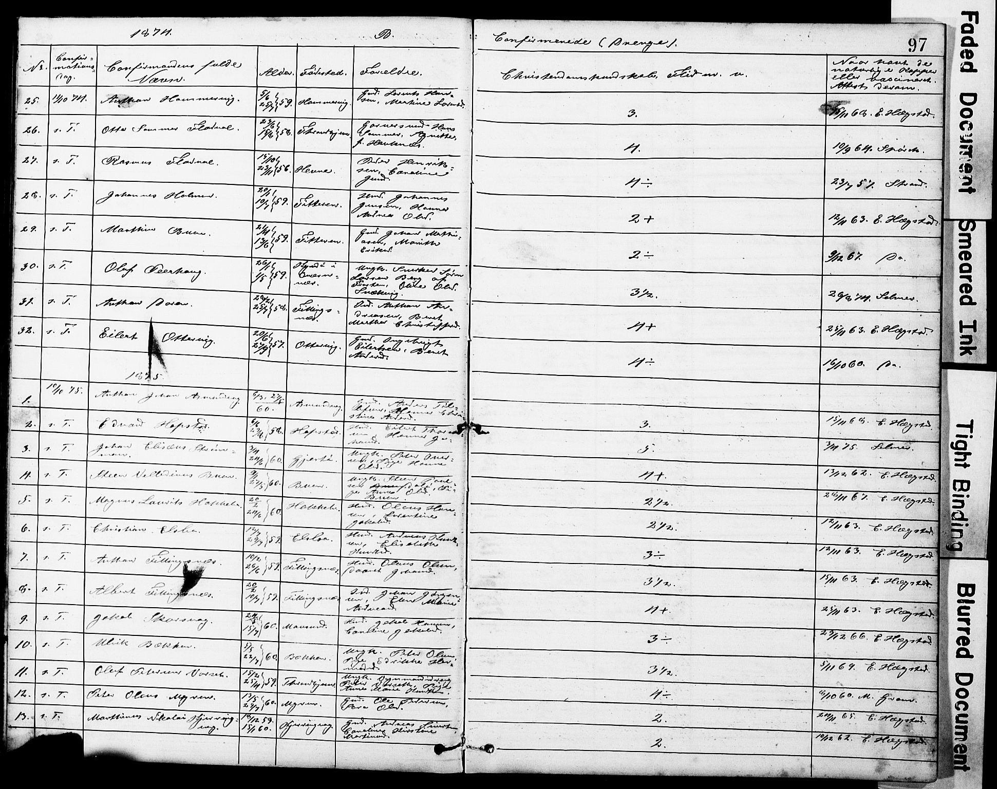 Ministerialprotokoller, klokkerbøker og fødselsregistre - Sør-Trøndelag, AV/SAT-A-1456/634/L0541: Parish register (copy) no. 634C03, 1874-1891, p. 97