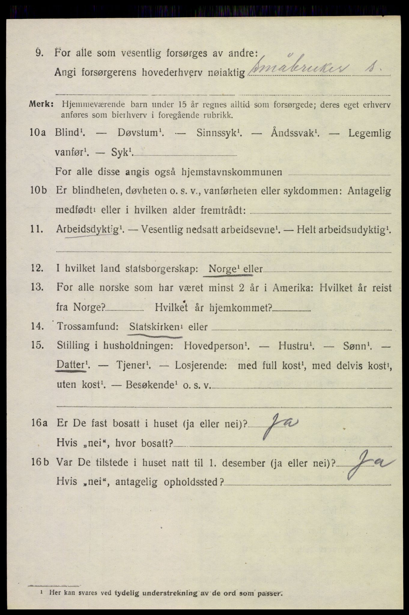 SAH, 1920 census for Ringsaker, 1920, p. 25065