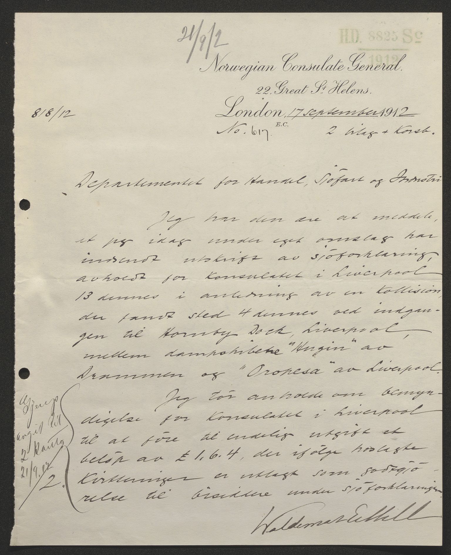 Sjøfartsdirektoratet med forløpere, skipsmapper slettede skip, AV/RA-S-4998/F/Fa/L0519: --, 1850-1922, p. 264
