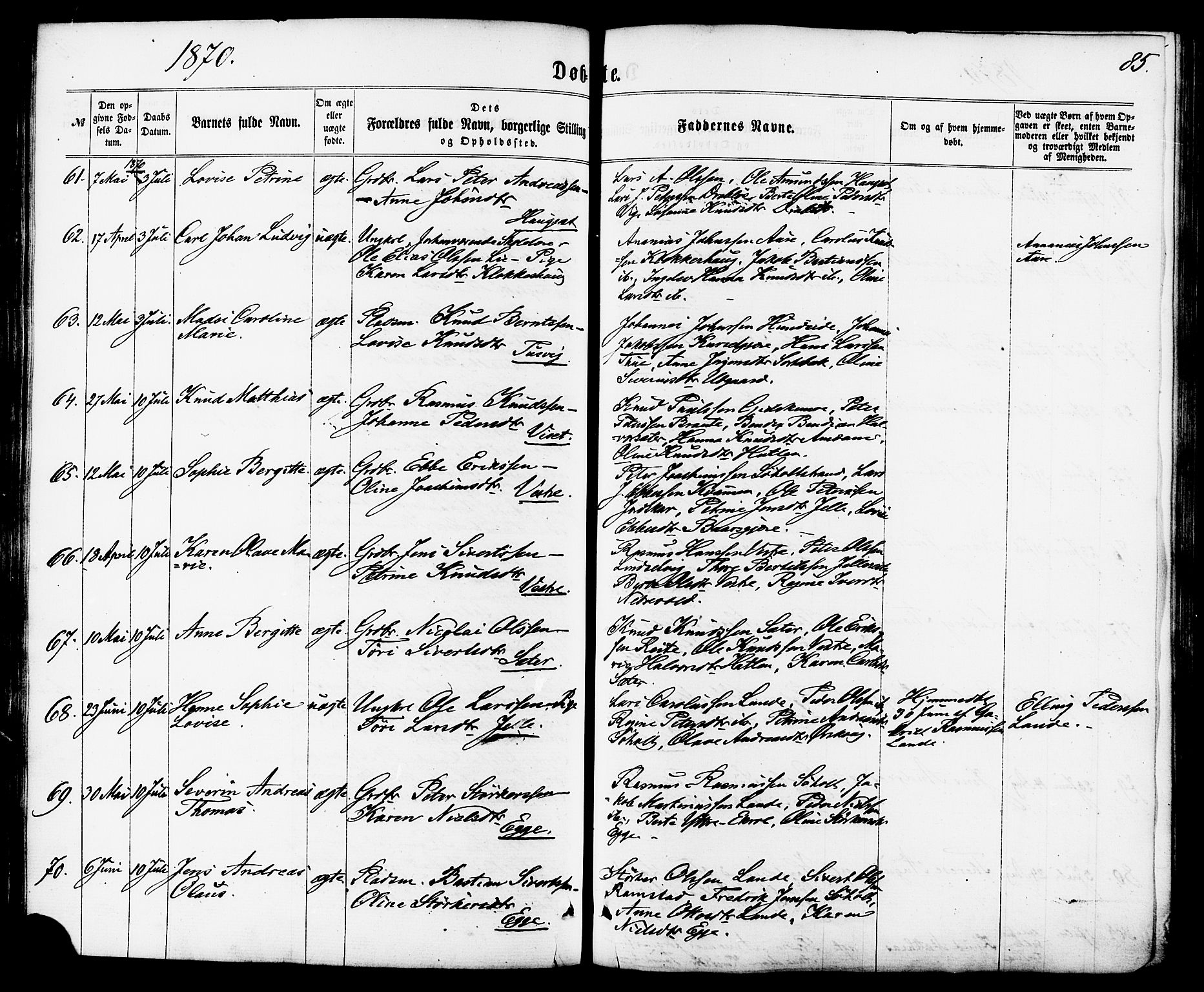 Ministerialprotokoller, klokkerbøker og fødselsregistre - Møre og Romsdal, AV/SAT-A-1454/522/L0314: Parish register (official) no. 522A09, 1863-1877, p. 85