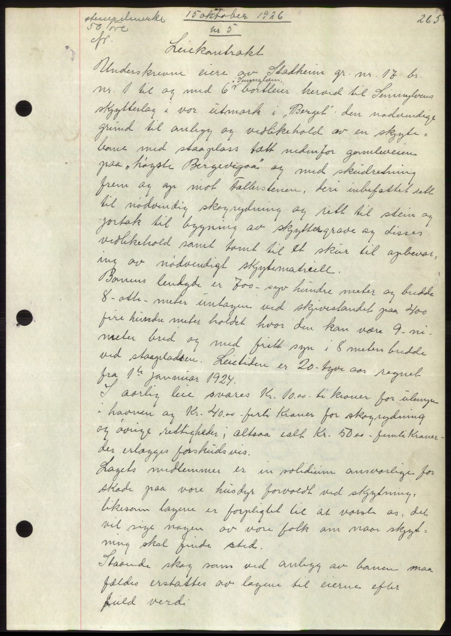 Nordre Sunnmøre sorenskriveri, AV/SAT-A-0006/1/2/2C/2Ca/L0035: Mortgage book no. 37, 1926-1926, Deed date: 15.10.1926