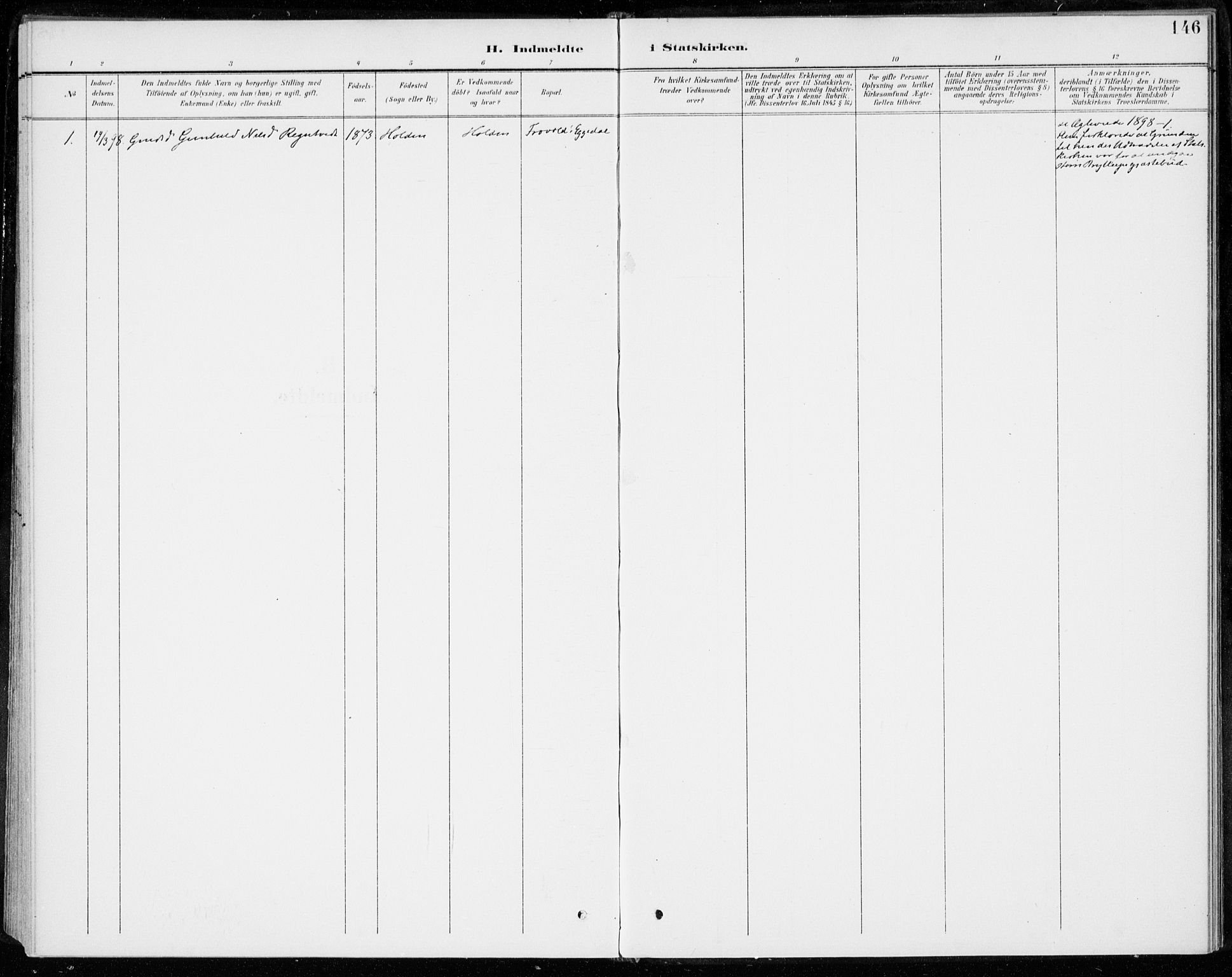 Sigdal kirkebøker, SAKO/A-245/F/Fc/L0002: Parish register (official) no. III 2, 1894-1911, p. 146