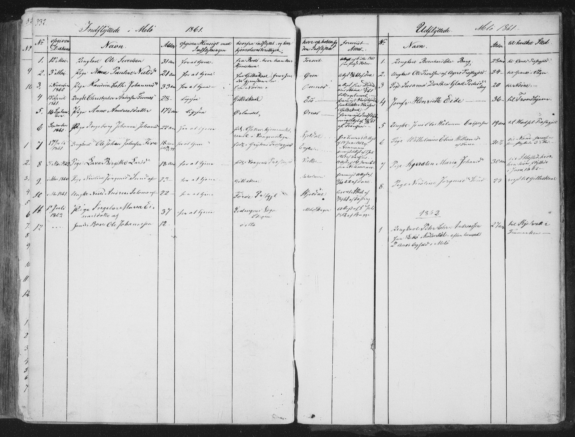 Ministerialprotokoller, klokkerbøker og fødselsregistre - Nordland, SAT/A-1459/841/L0604: Parish register (official) no. 841A09 /2, 1845-1862, p. 332