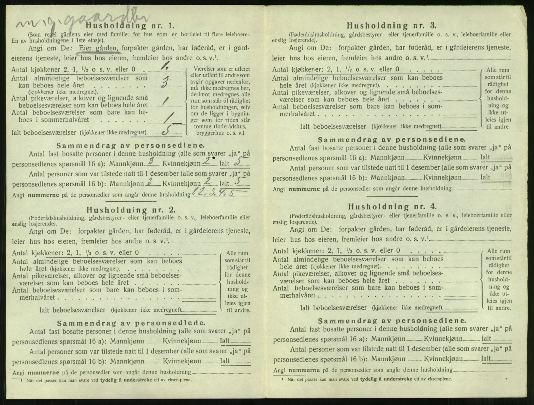 SAT, 1920 census for Vestnes, 1920, p. 774