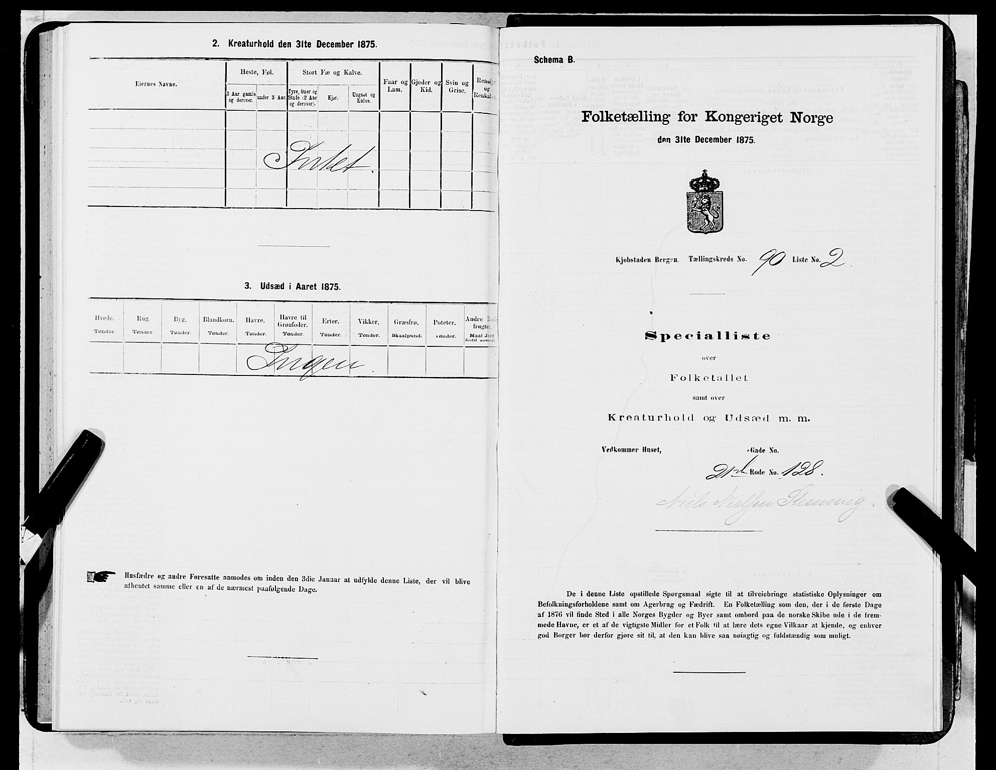 SAB, 1875 census for 1301 Bergen, 1875, p. 4830